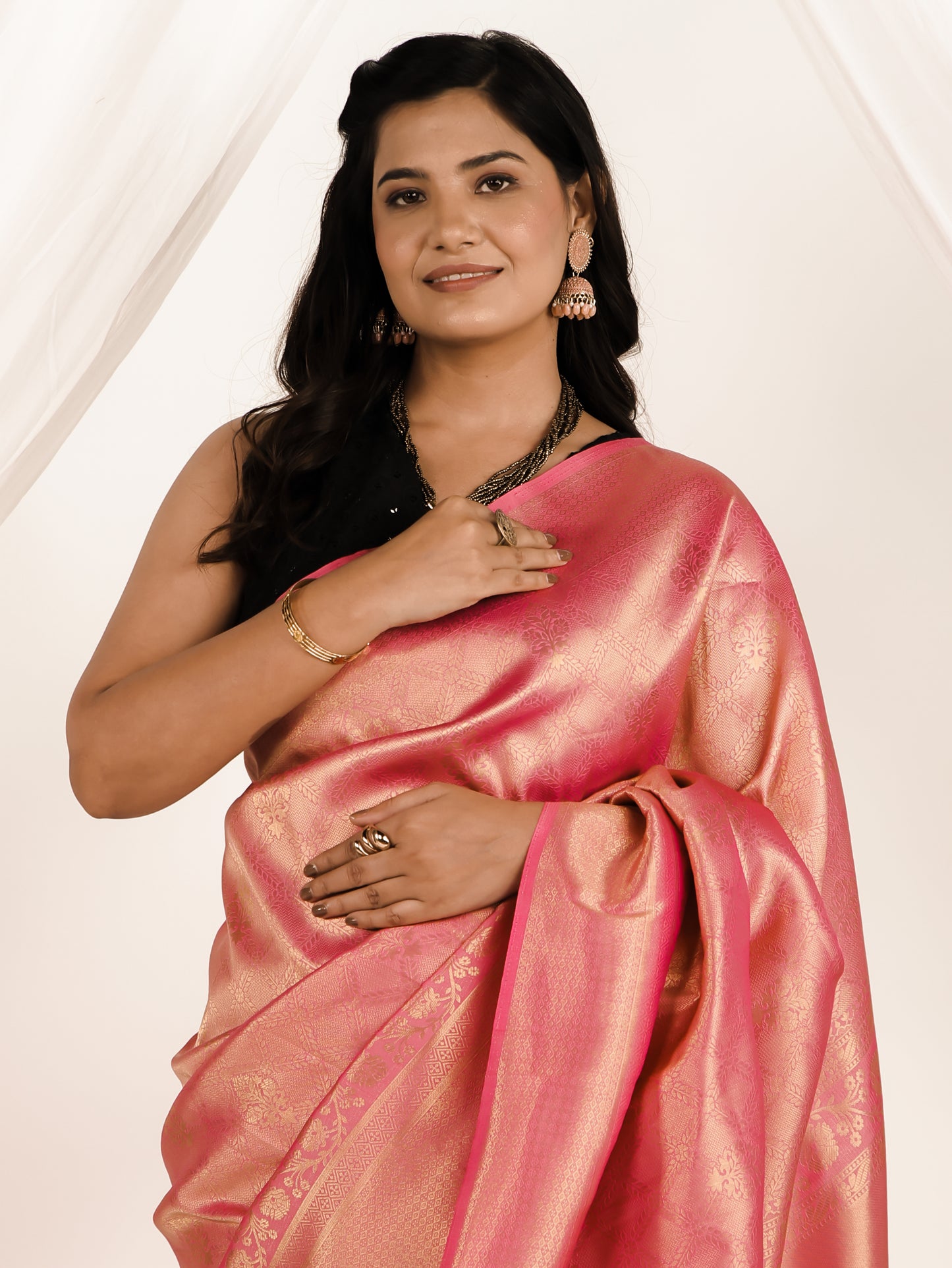 Brocade Pink Saree