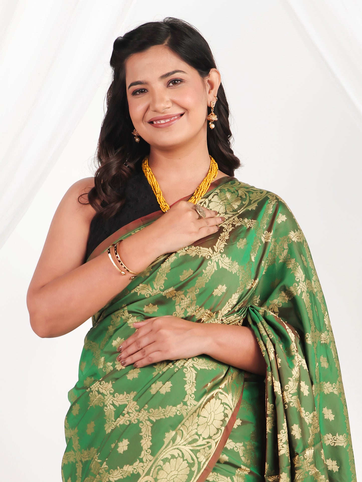 Brocade Green Saree
