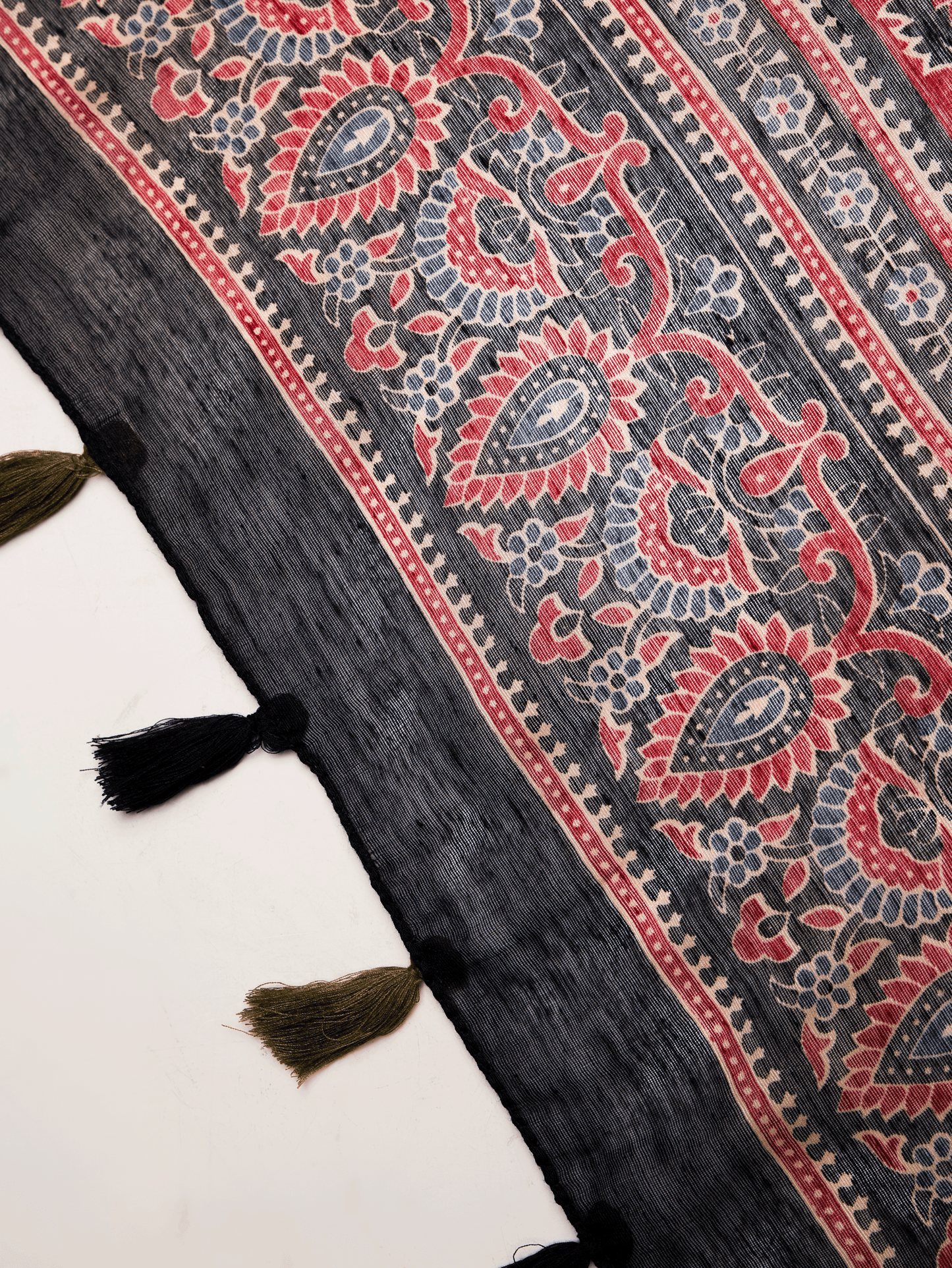 Chanderi Bandhani Maroon Saree