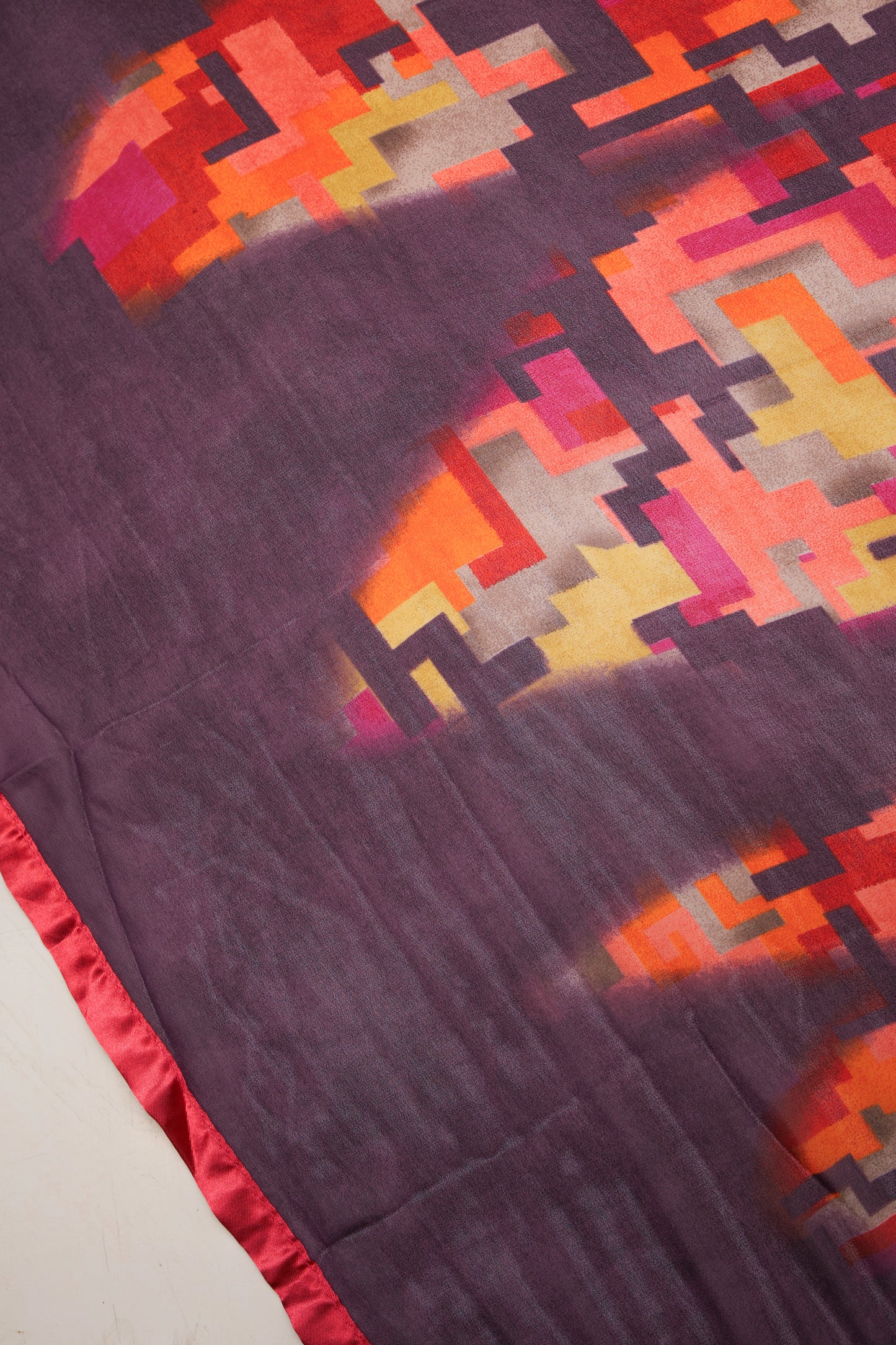 Georgette Geometric Multicoloured Saree