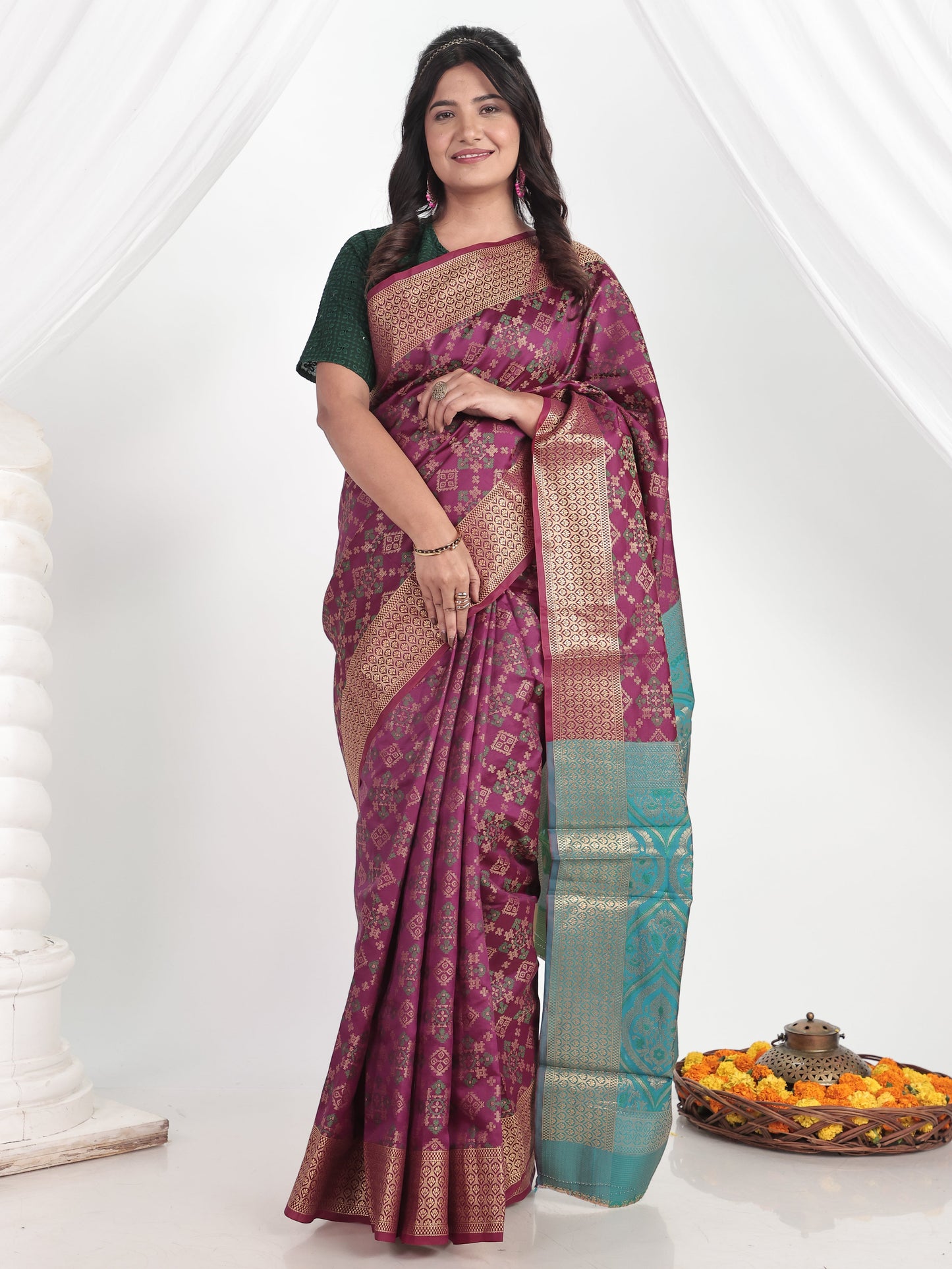 Brocade Purple Saree
