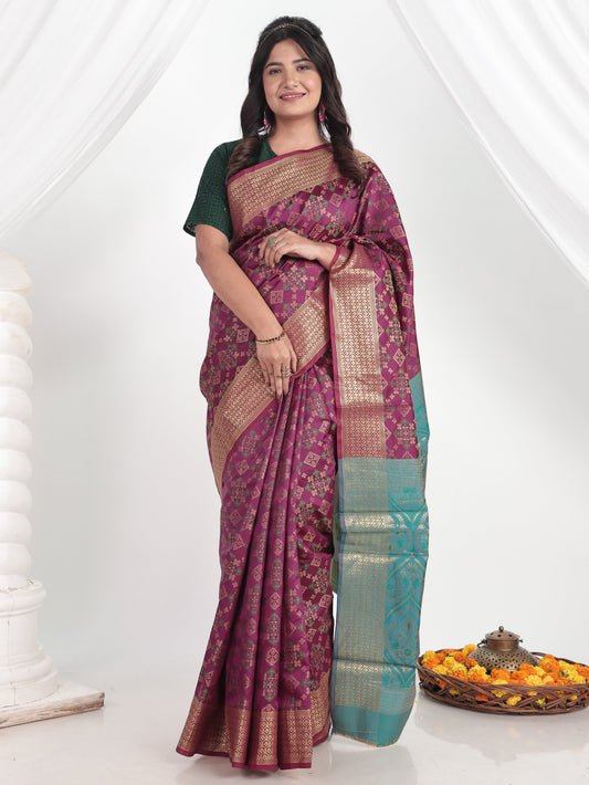 Brocade Purple Saree