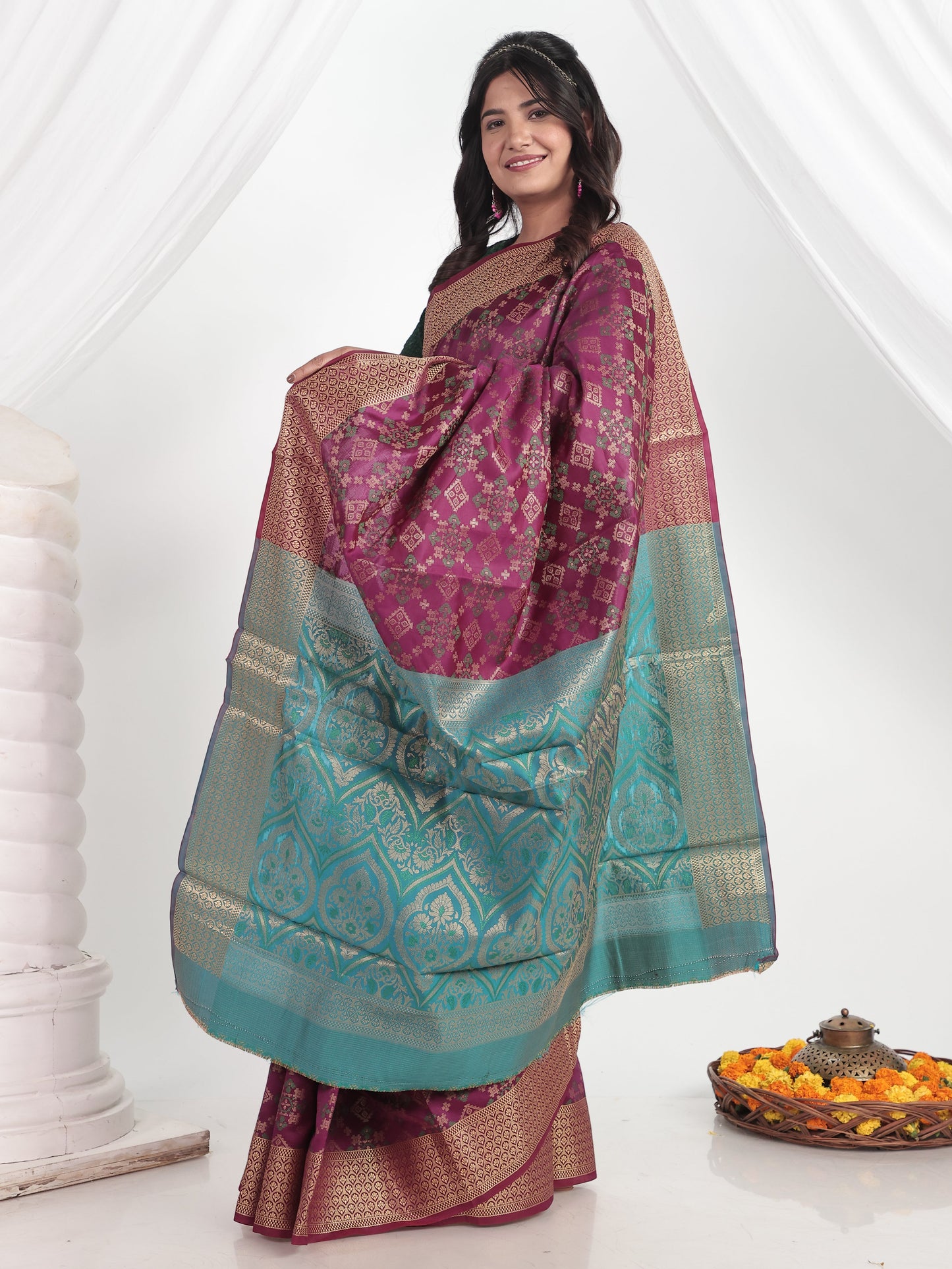 Brocade Purple Saree
