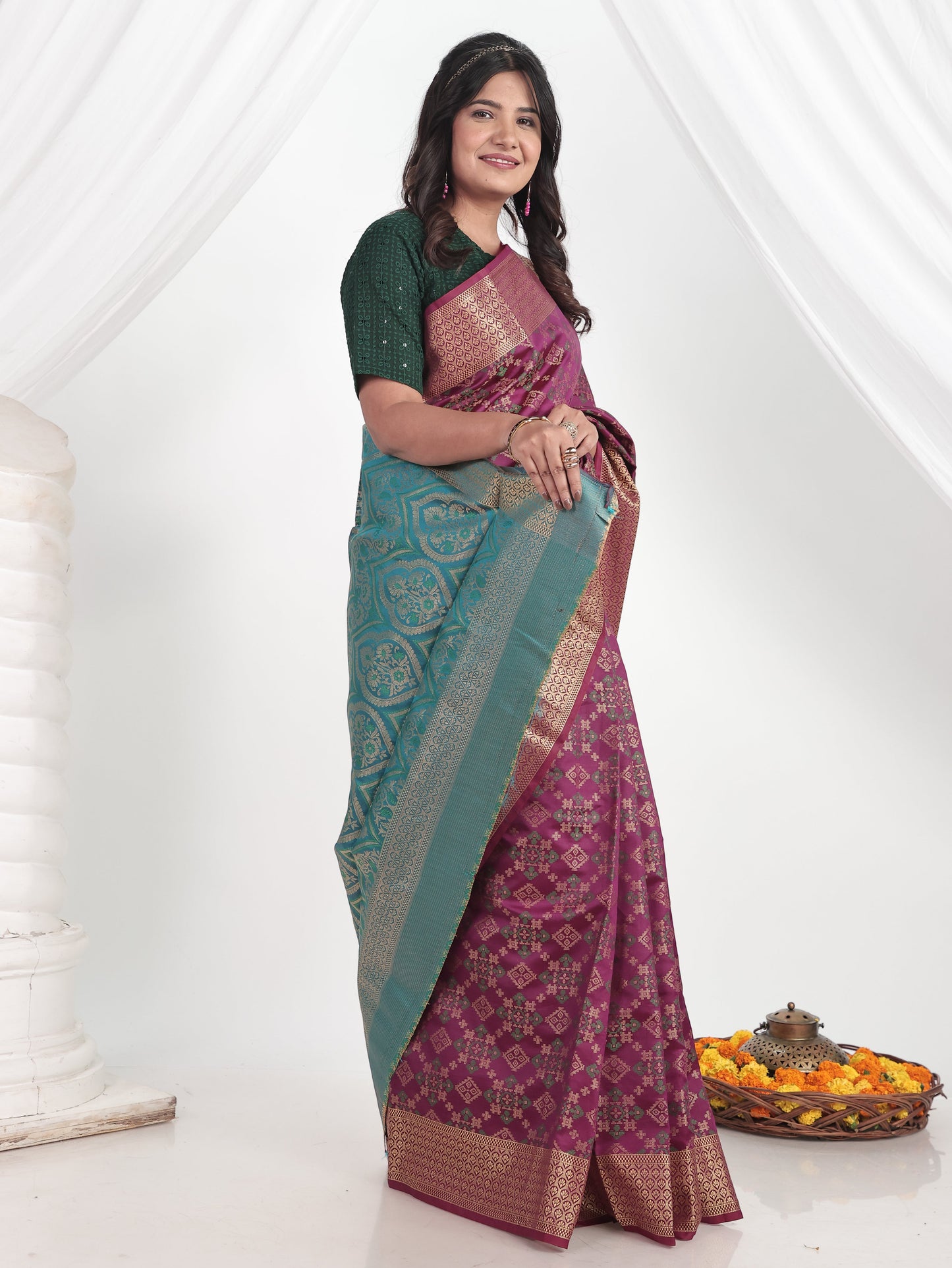Brocade Purple Saree