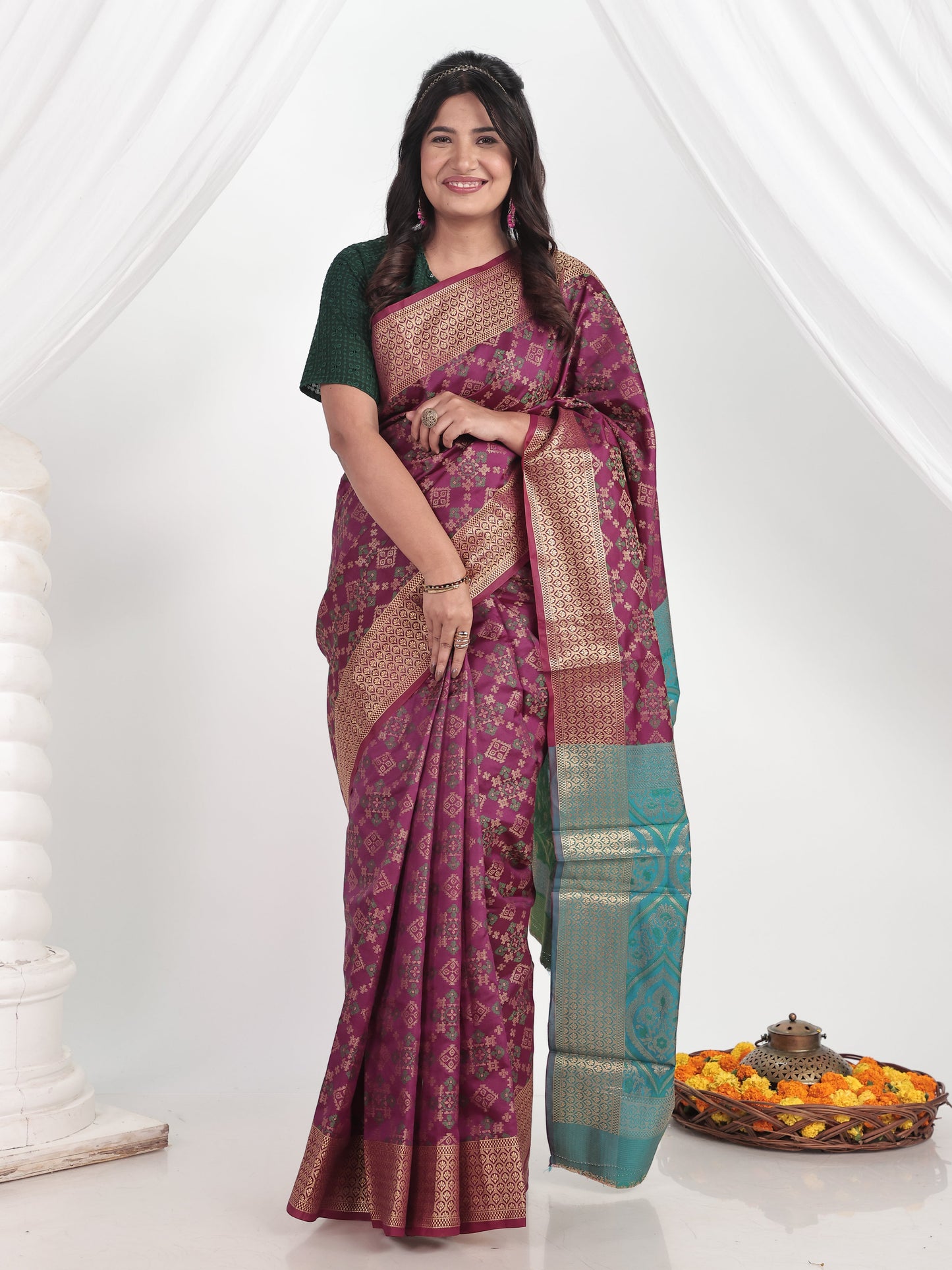 Brocade Purple Saree