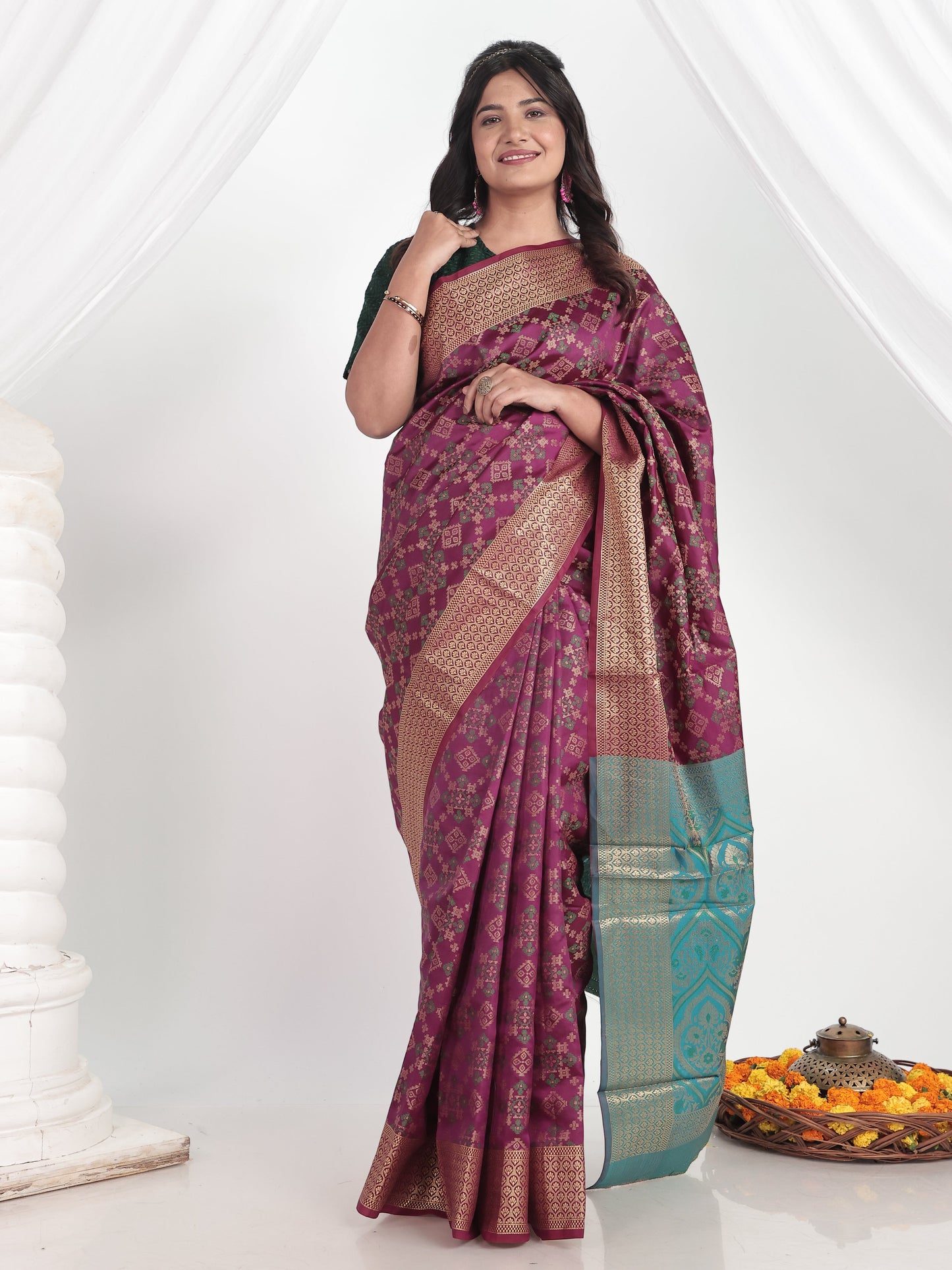 Brocade Purple Saree
