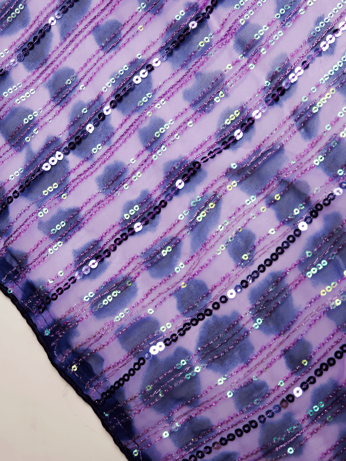 Embroidered Georgette Lavender Saree