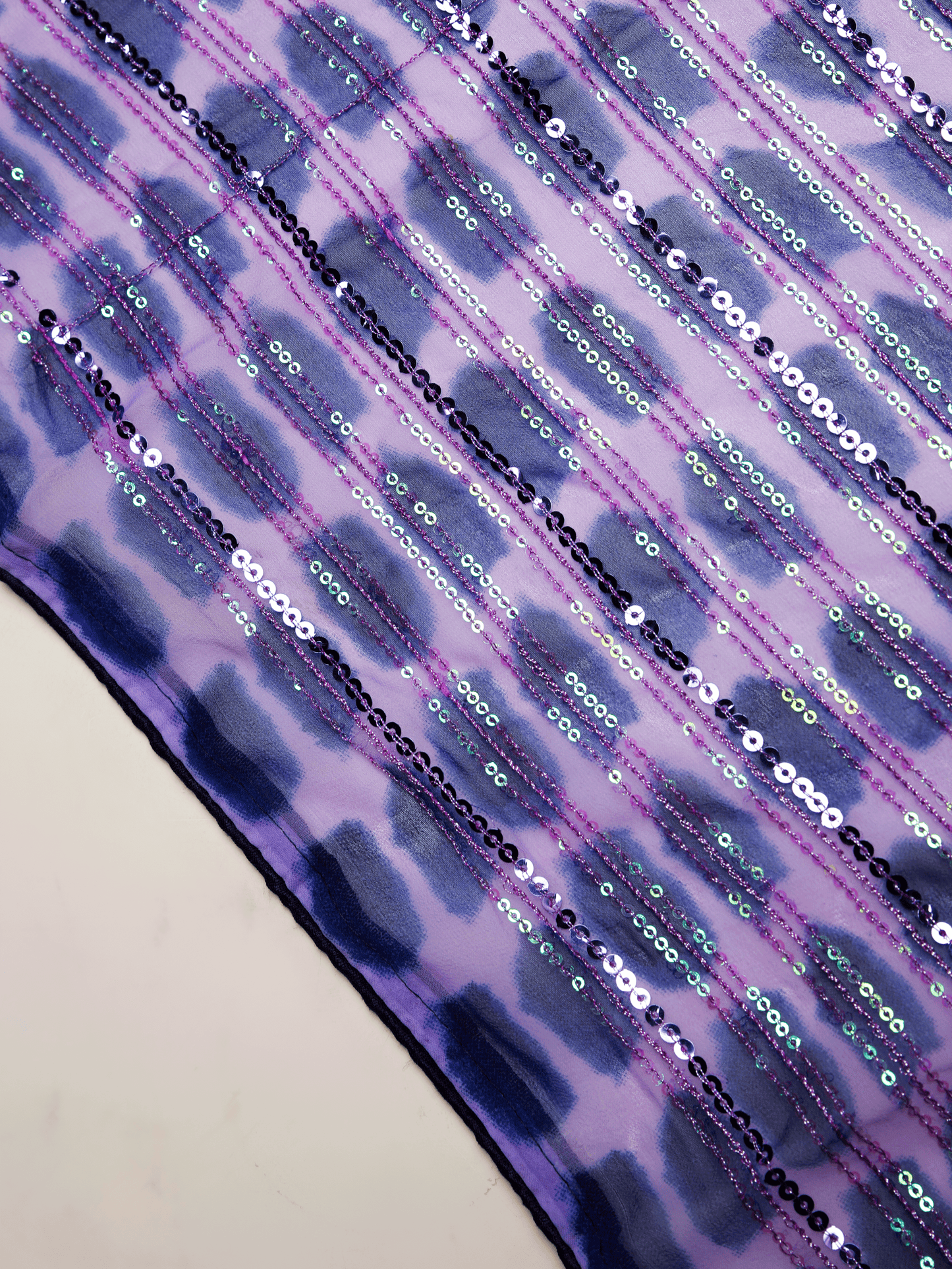 Embroidered Georgette Lavender Saree