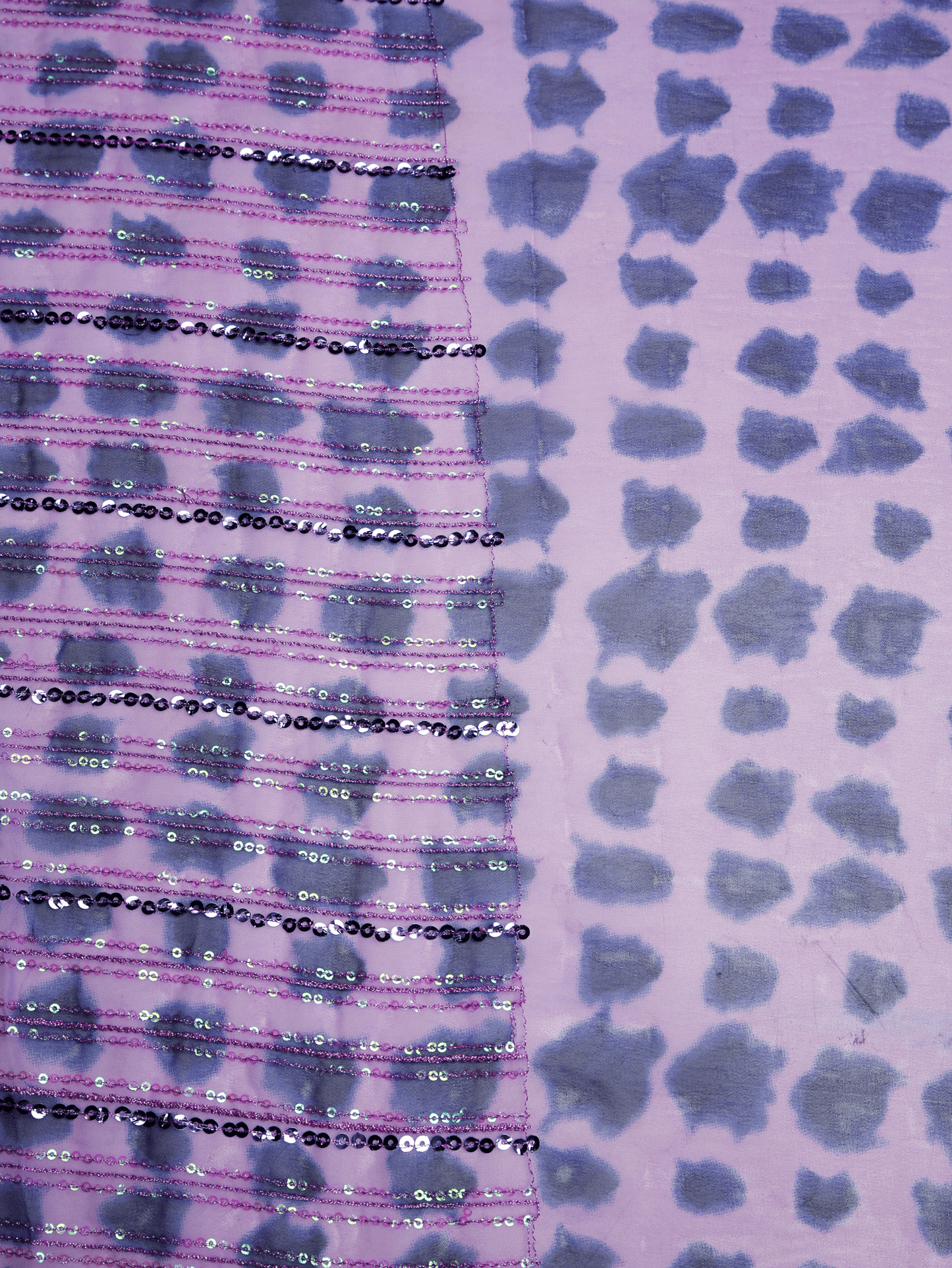 Embroidered Georgette Lavender Saree