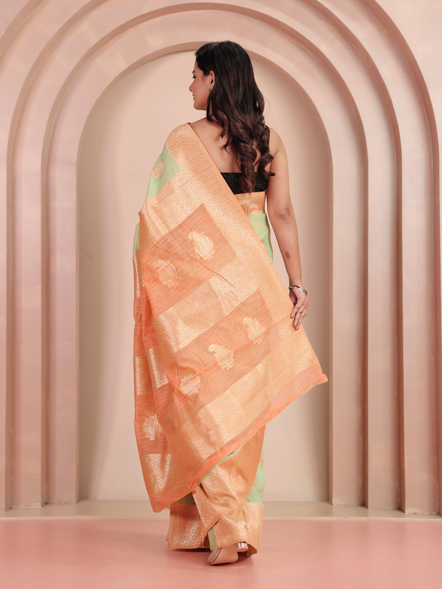 Brocade Green Saree