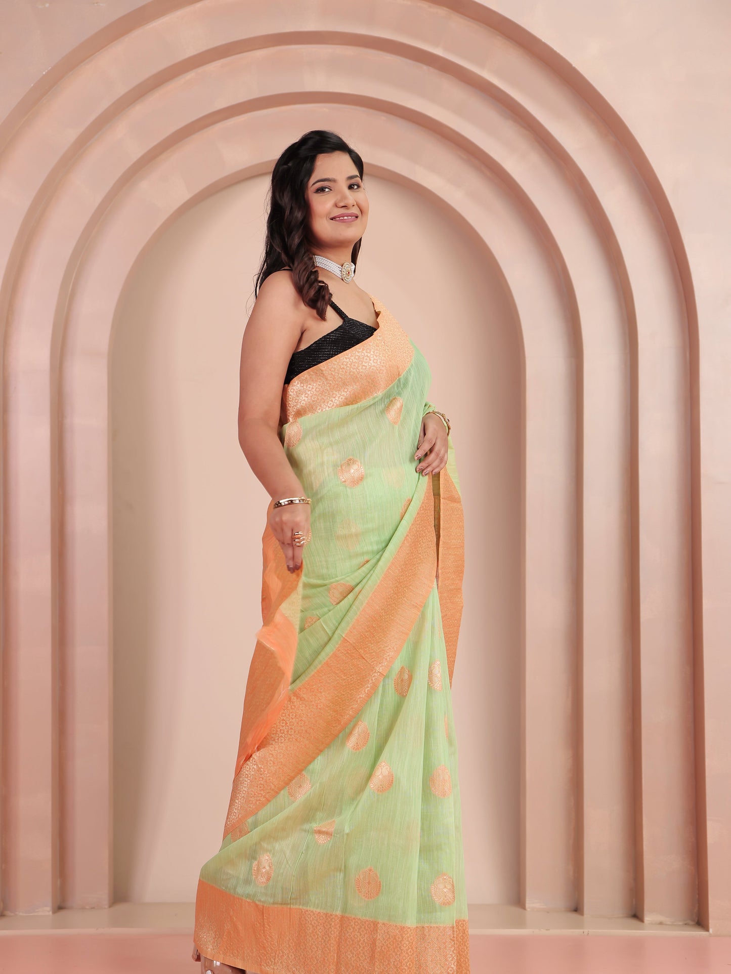 Brocade Green Saree