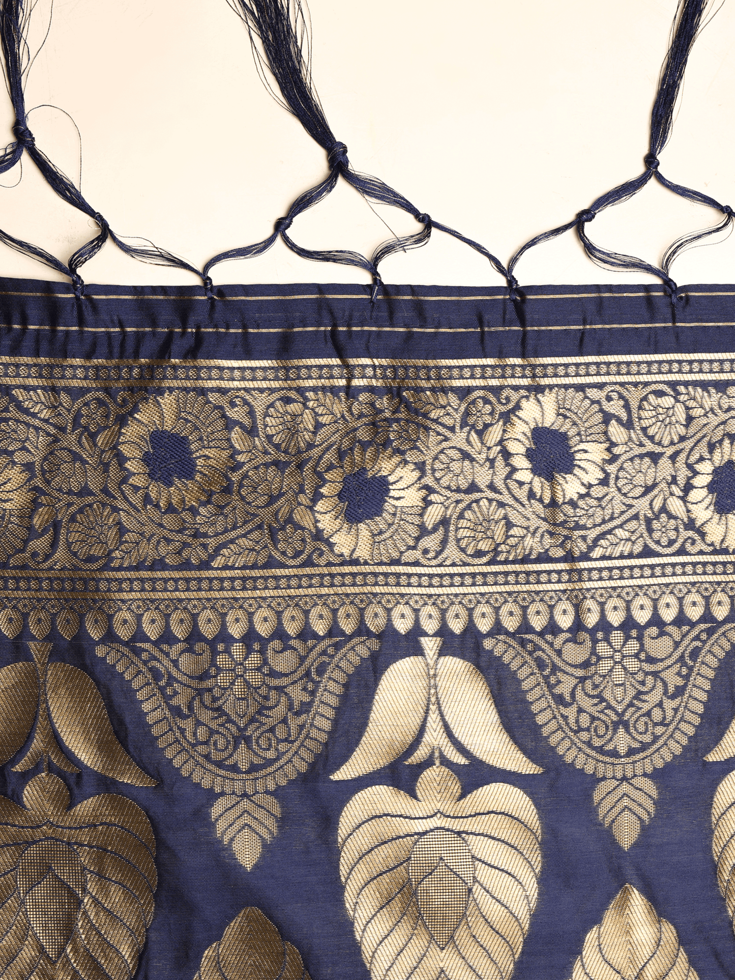 Brocade Navy Blue Saree