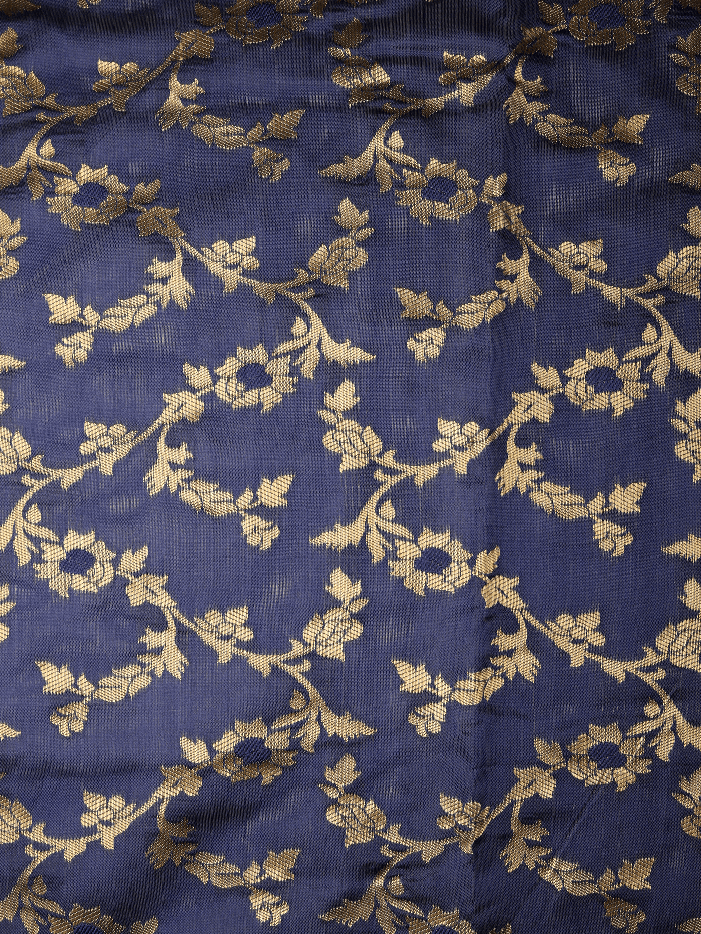Brocade Navy Blue Saree