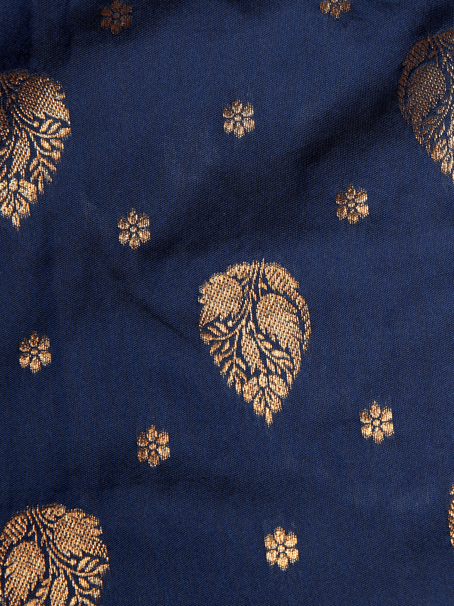 Brocade Navy Blue Saree