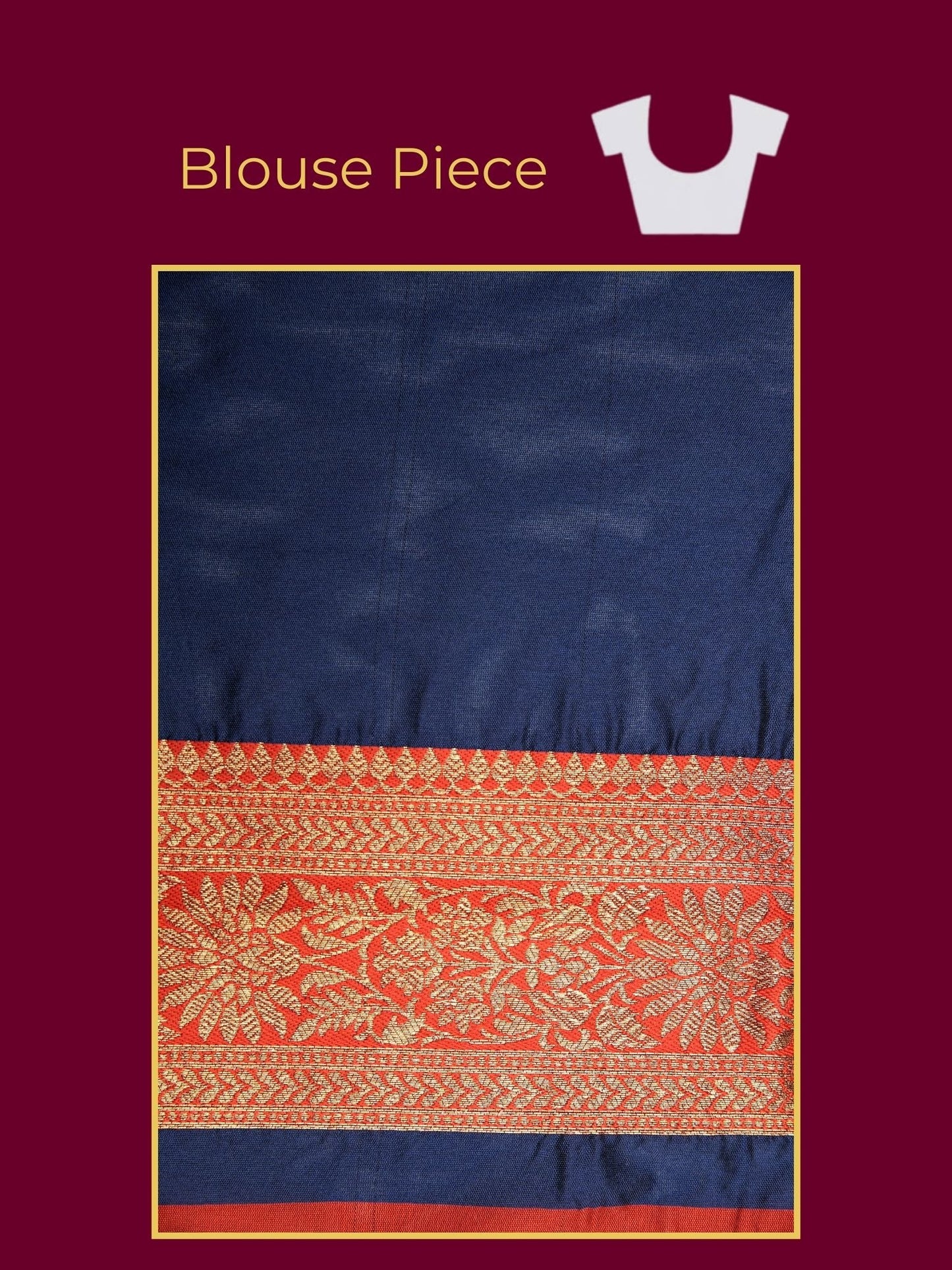 Brocade Navy Blue Saree