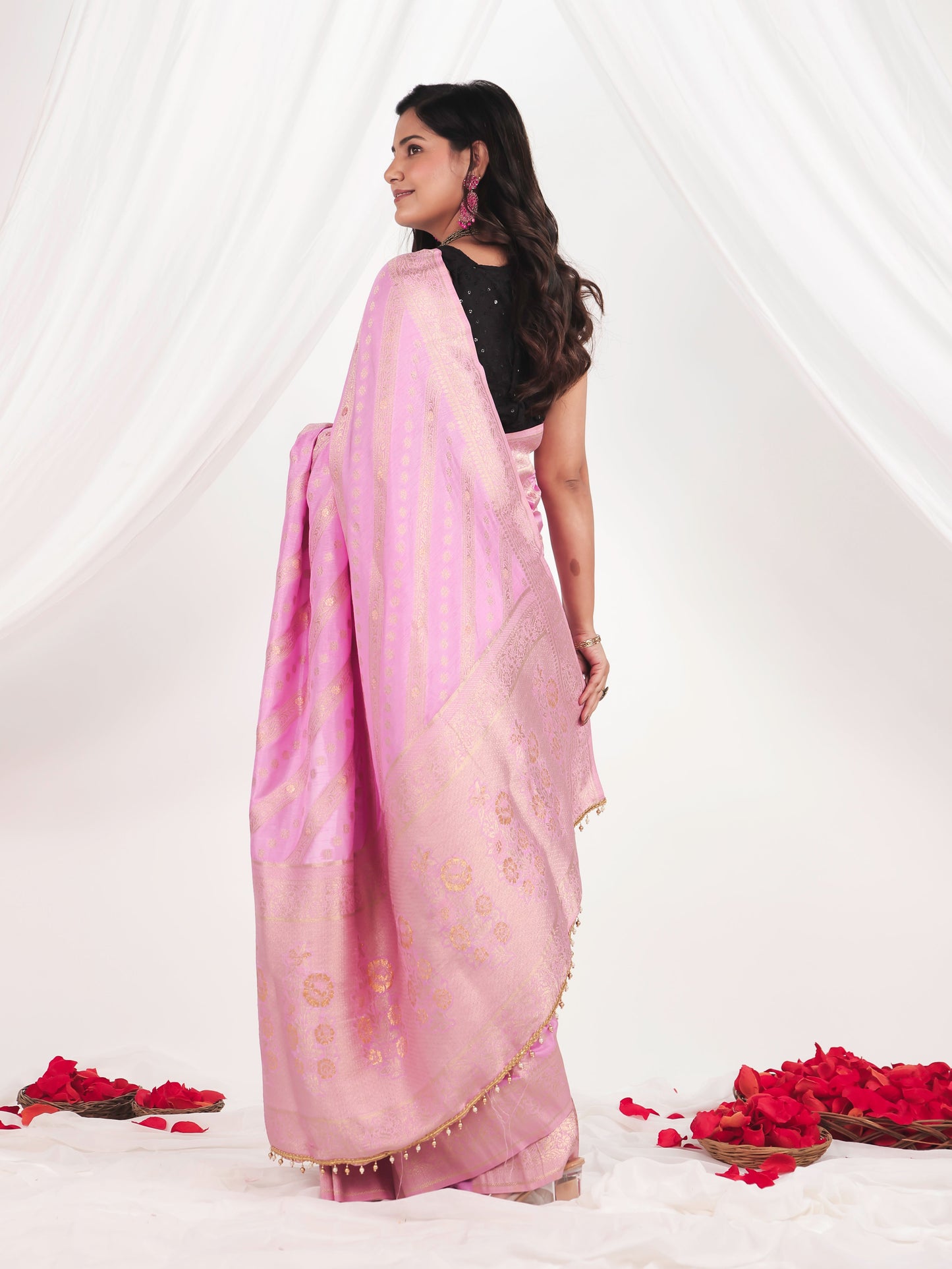Brocade Pink Saree