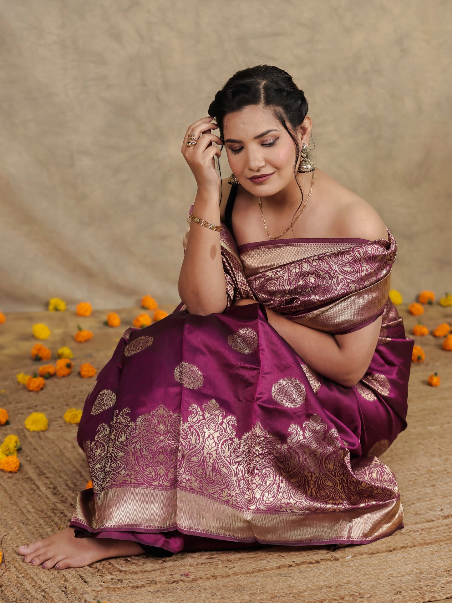 Brocade Purple Saree