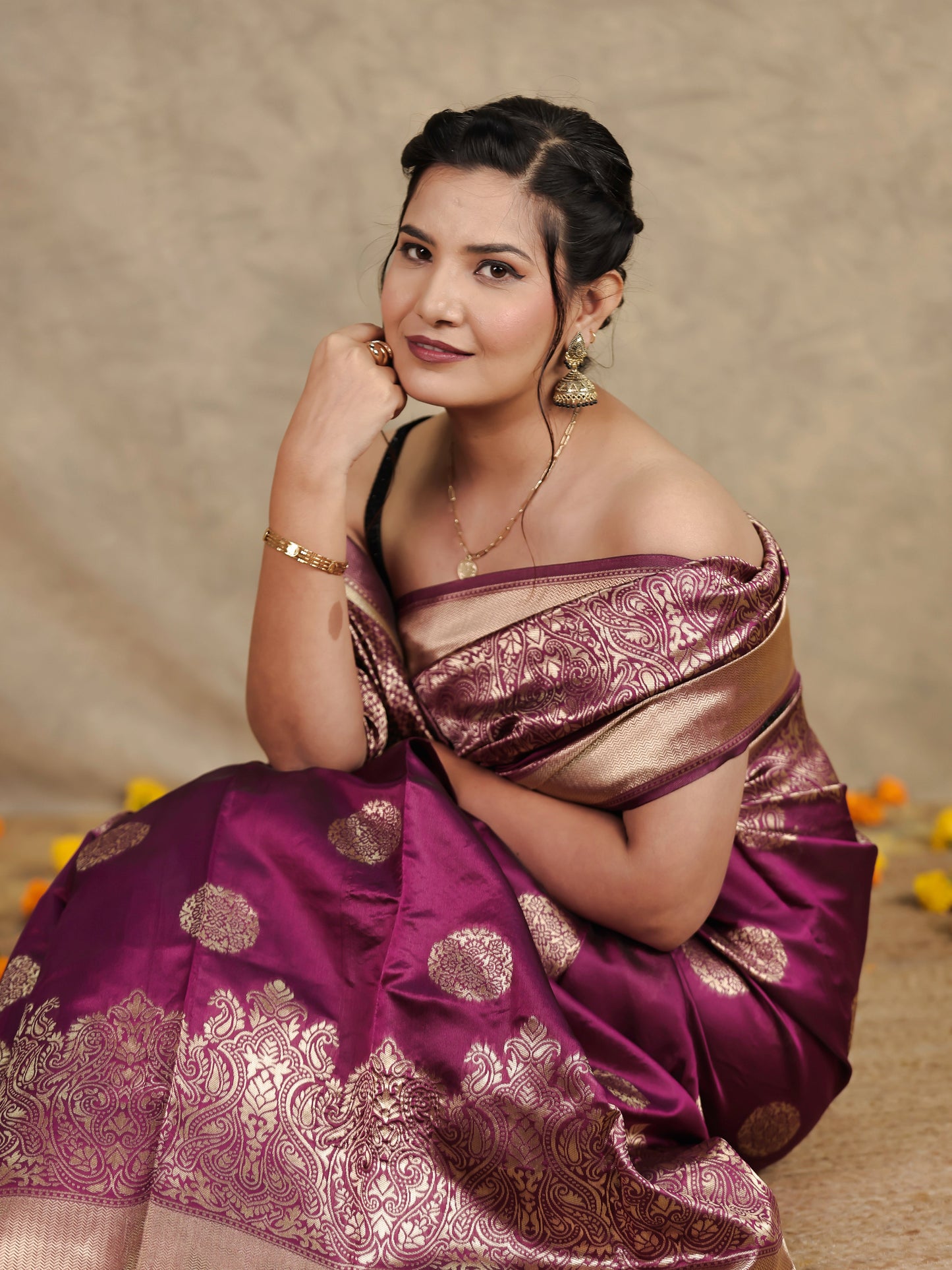 Brocade Purple Saree