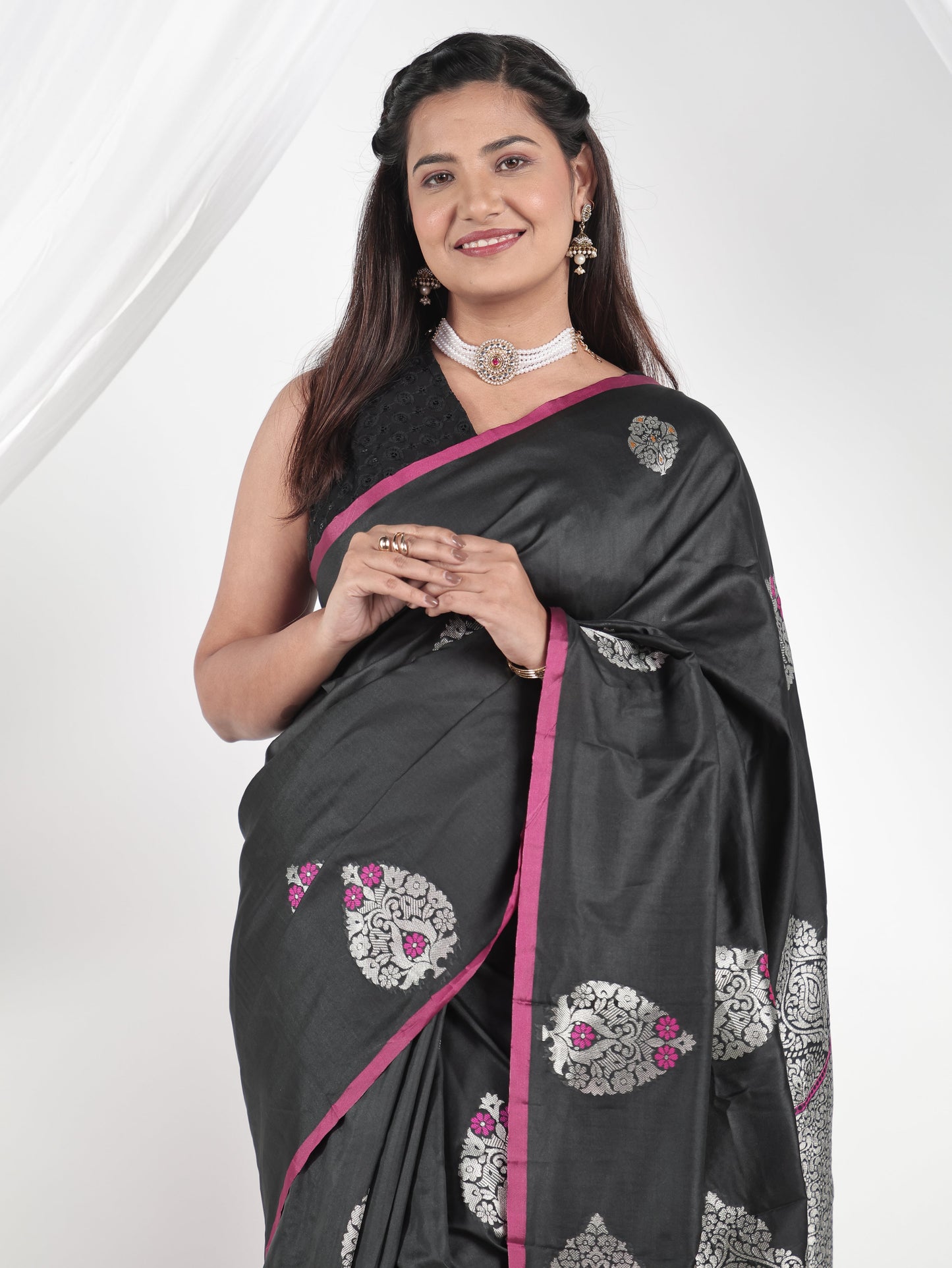 Brocade Black Saree