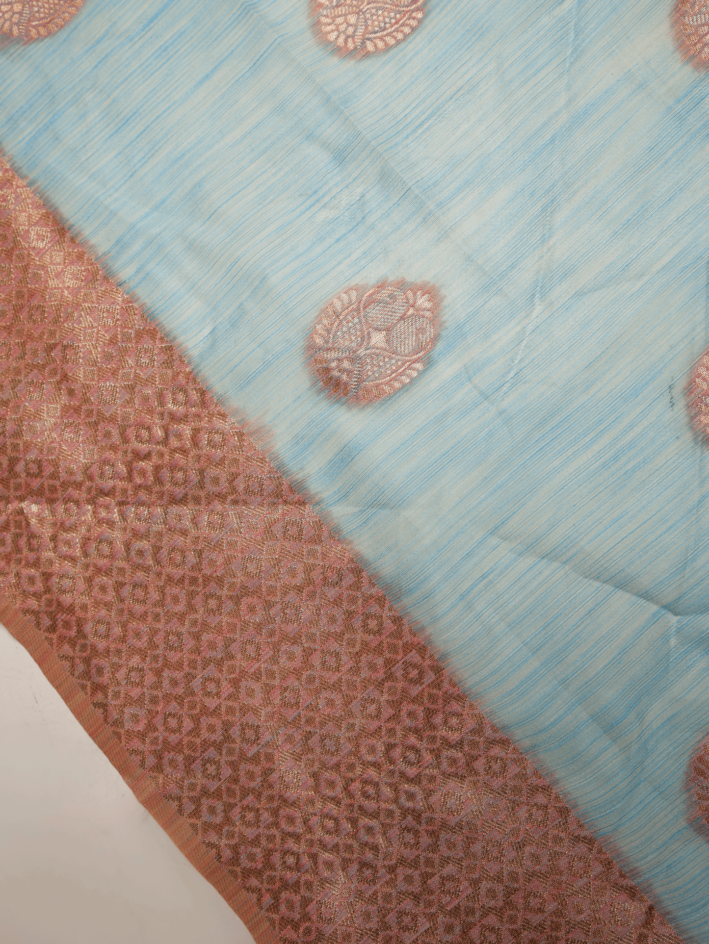 Brocade Turquoise Saree