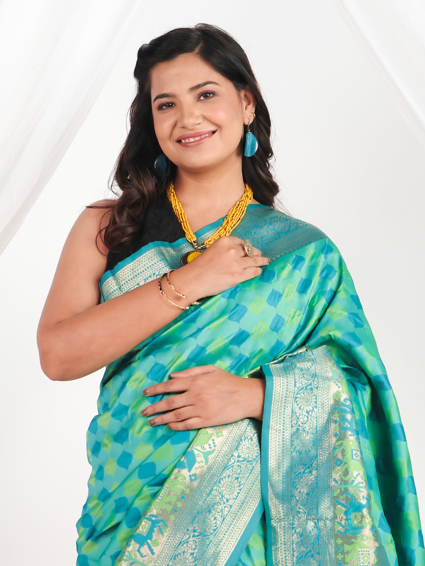 Brocade Green Saree