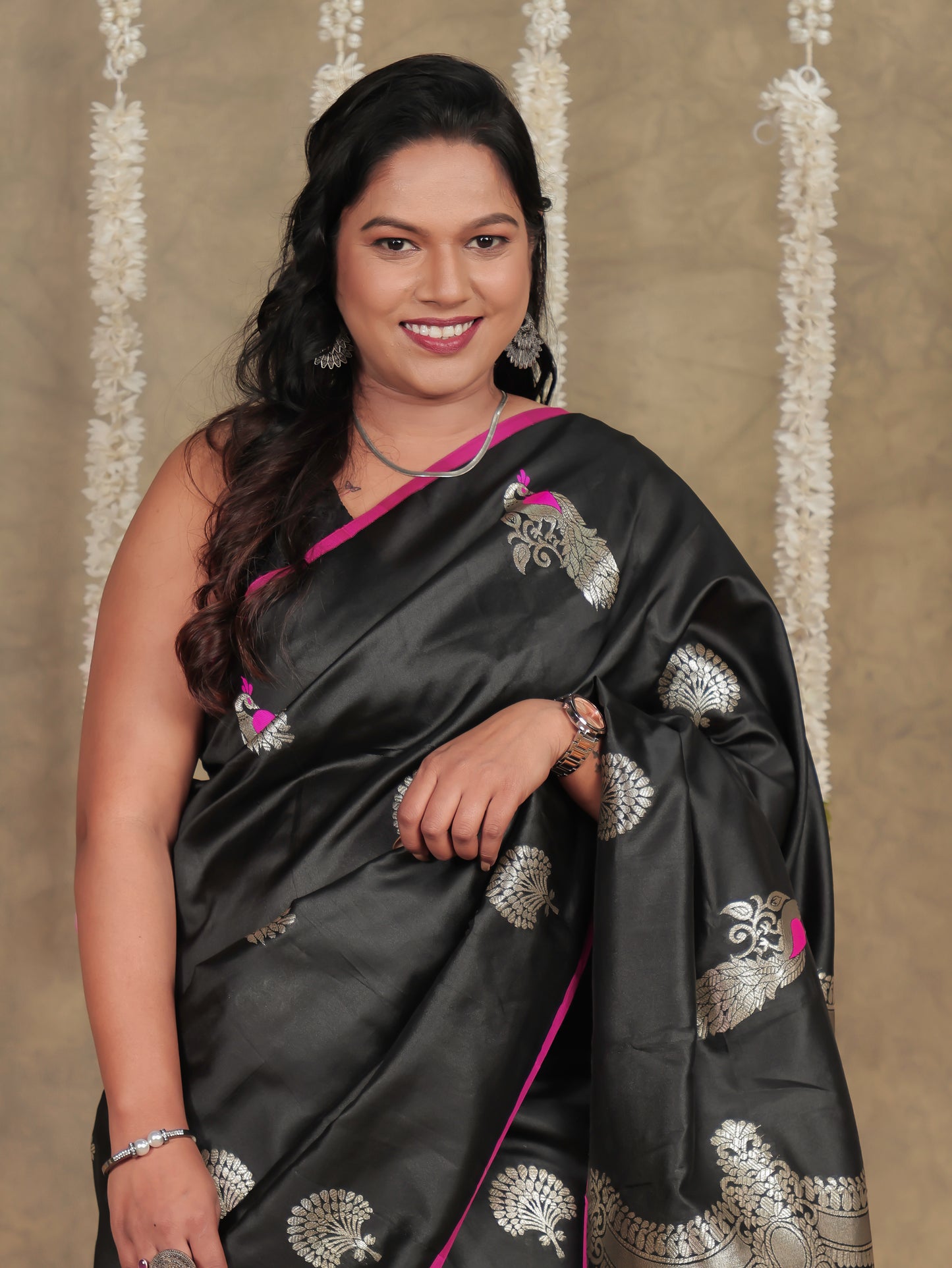 Brocade Black Saree