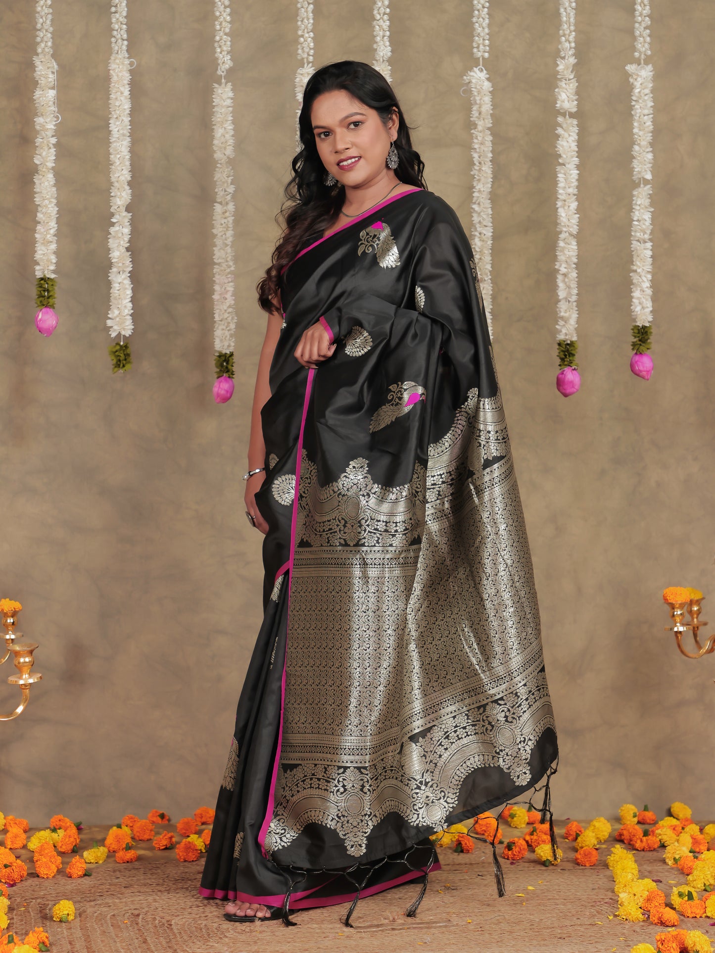 Brocade Black Saree