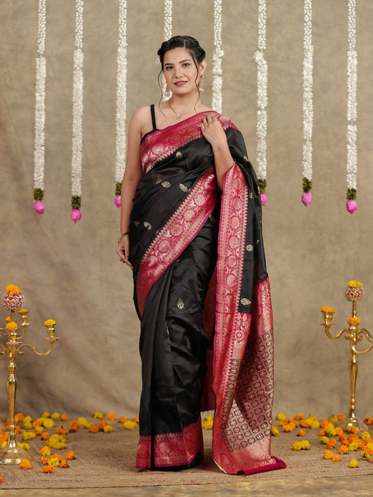 Brocade Black Saree