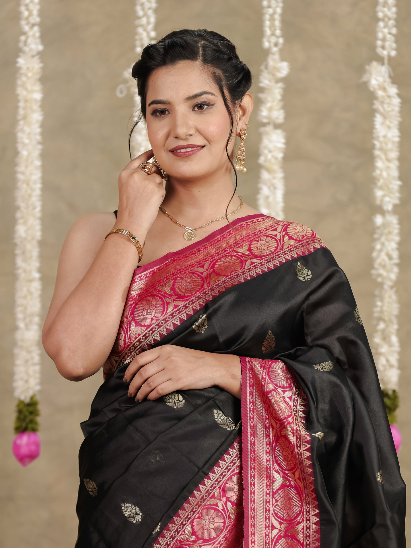 Brocade Black Saree