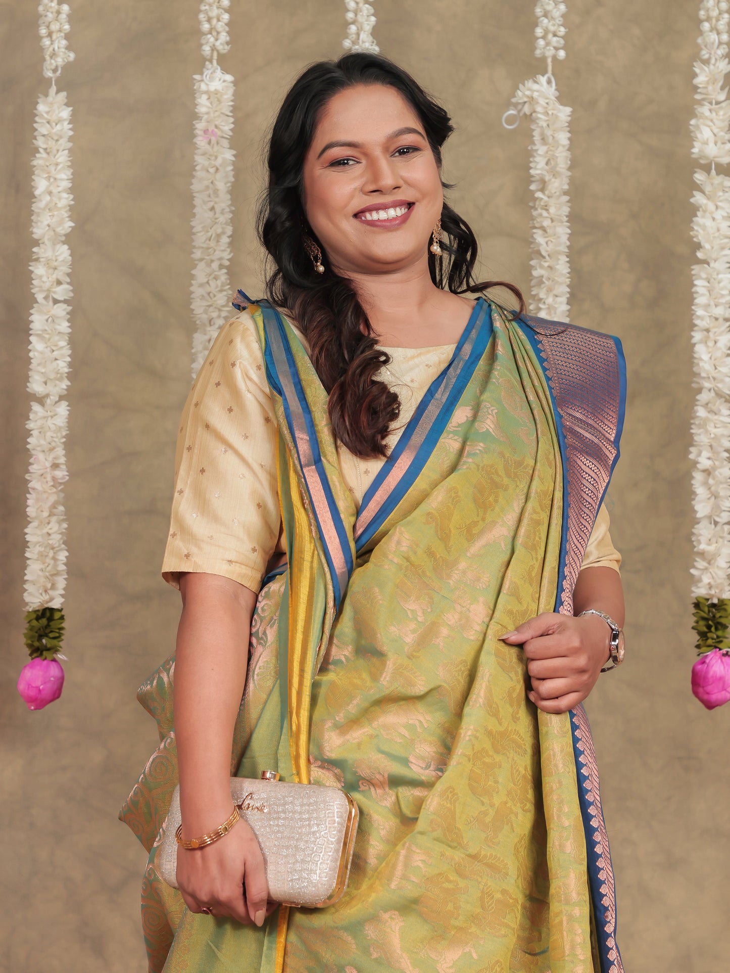 Brocade Green Saree