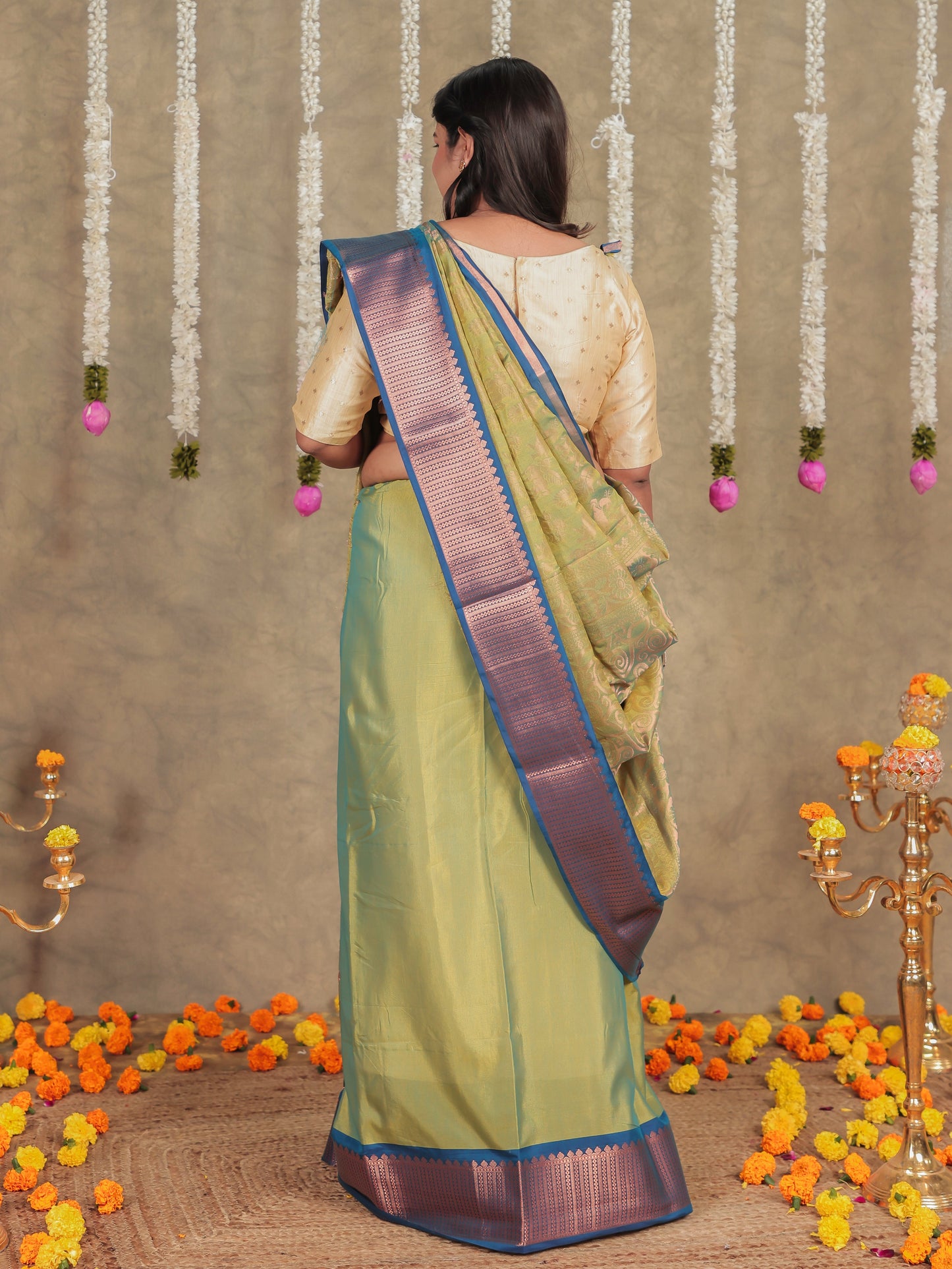 Brocade Green Saree