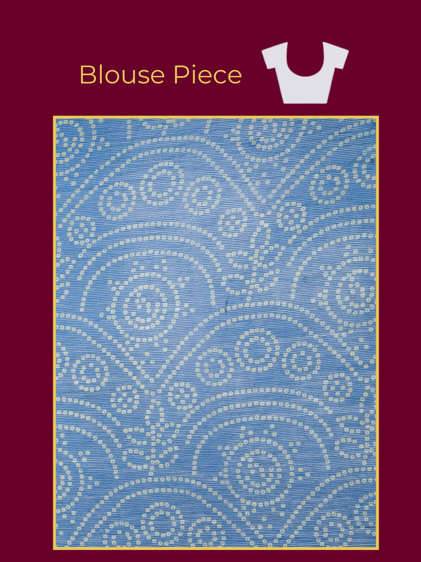 Chiffon Bandhani Blue Saree