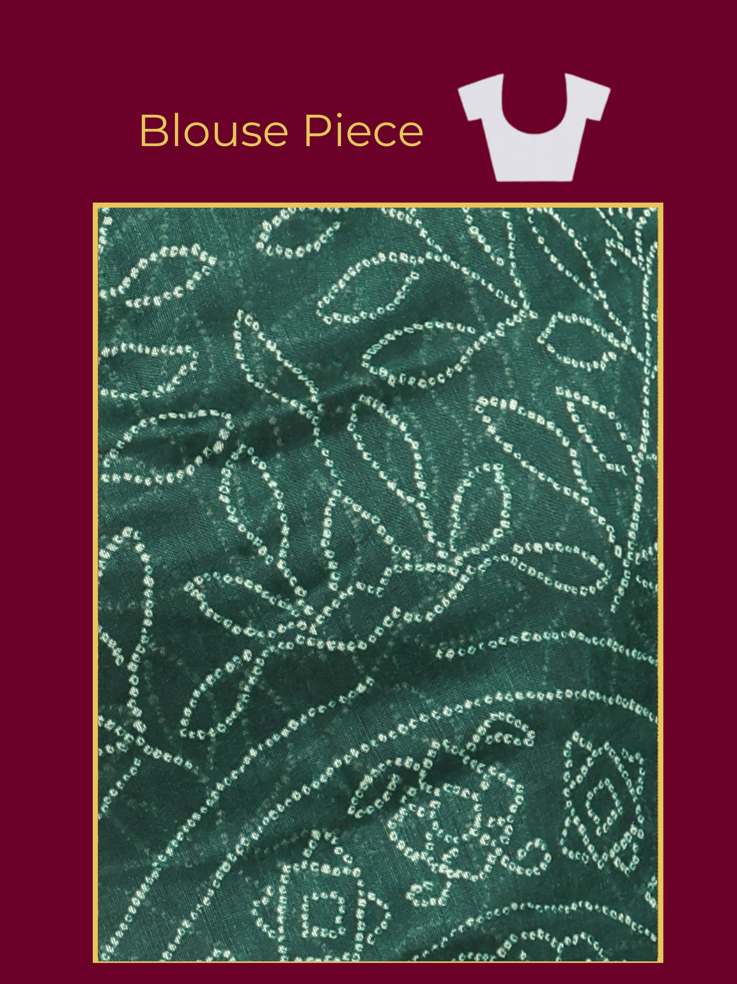 Chanderi Bandhani Emerald Green Saree