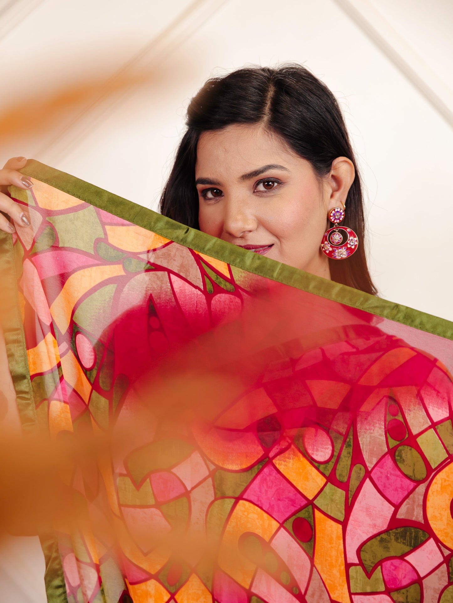 Chiffon Digital Multicolor Saree