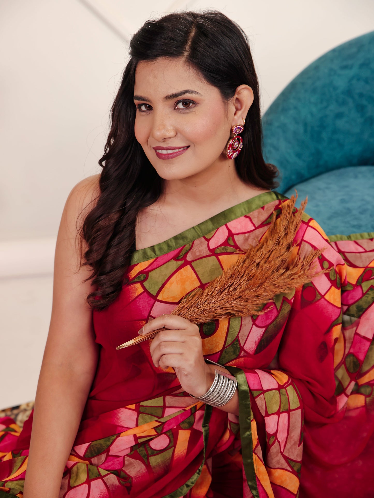 Chiffon Digital Multicolor Saree