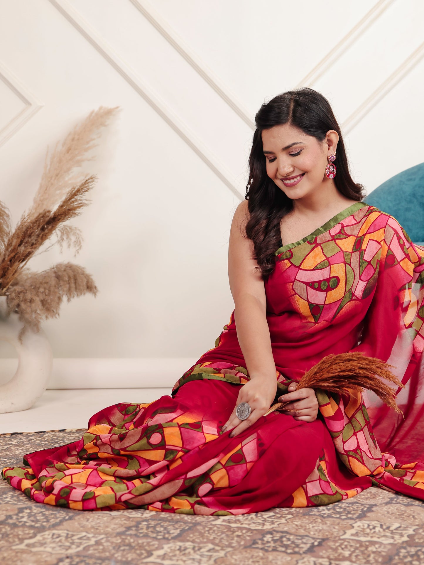 Chiffon Digital Multicolor Saree