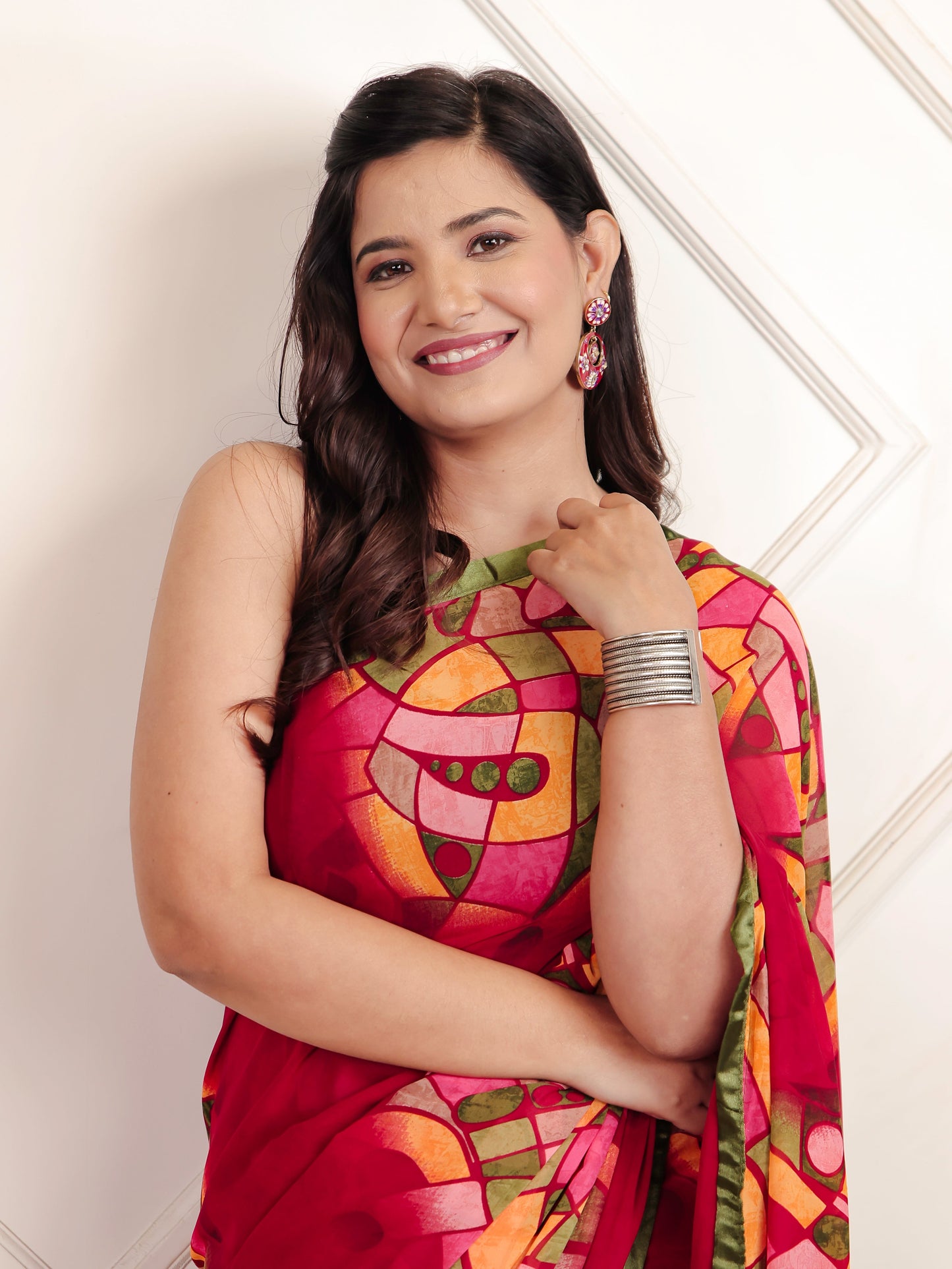 Chiffon Digital Multicolor Saree