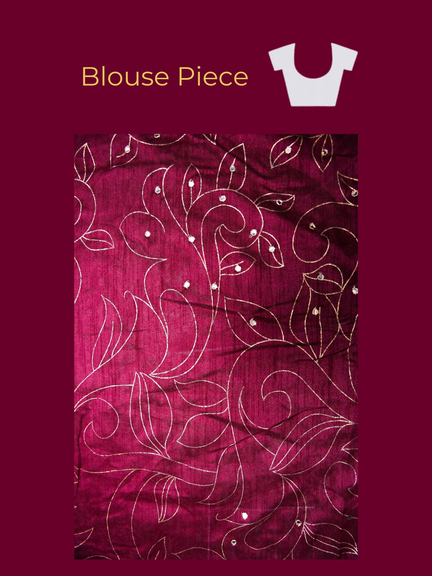 Chiffon Gold foil Purple Saree