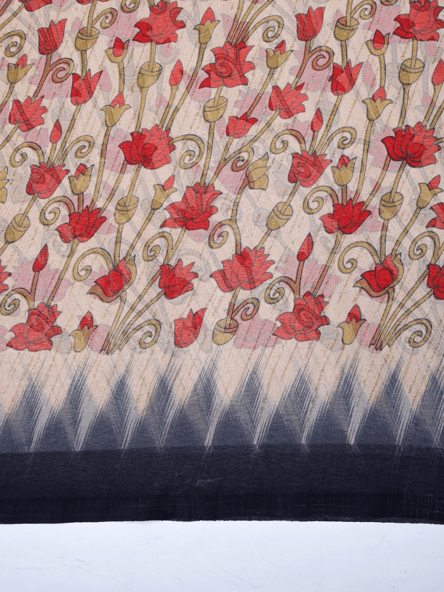 Chiffon Floral Beige Saree
