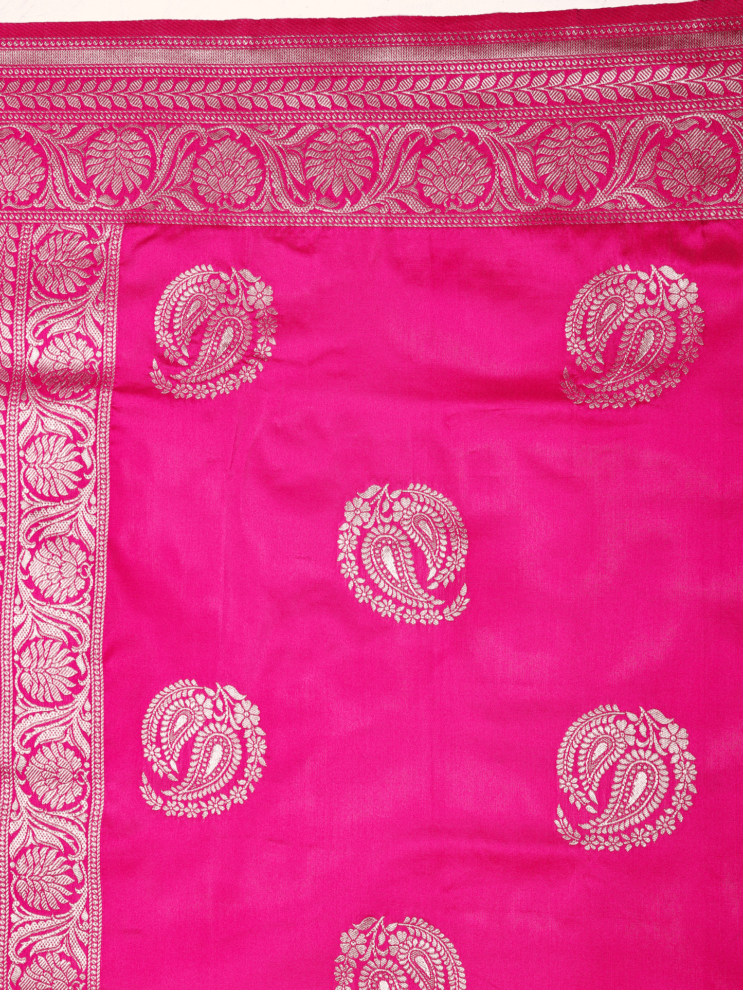 Brocade Fuchsia Saree