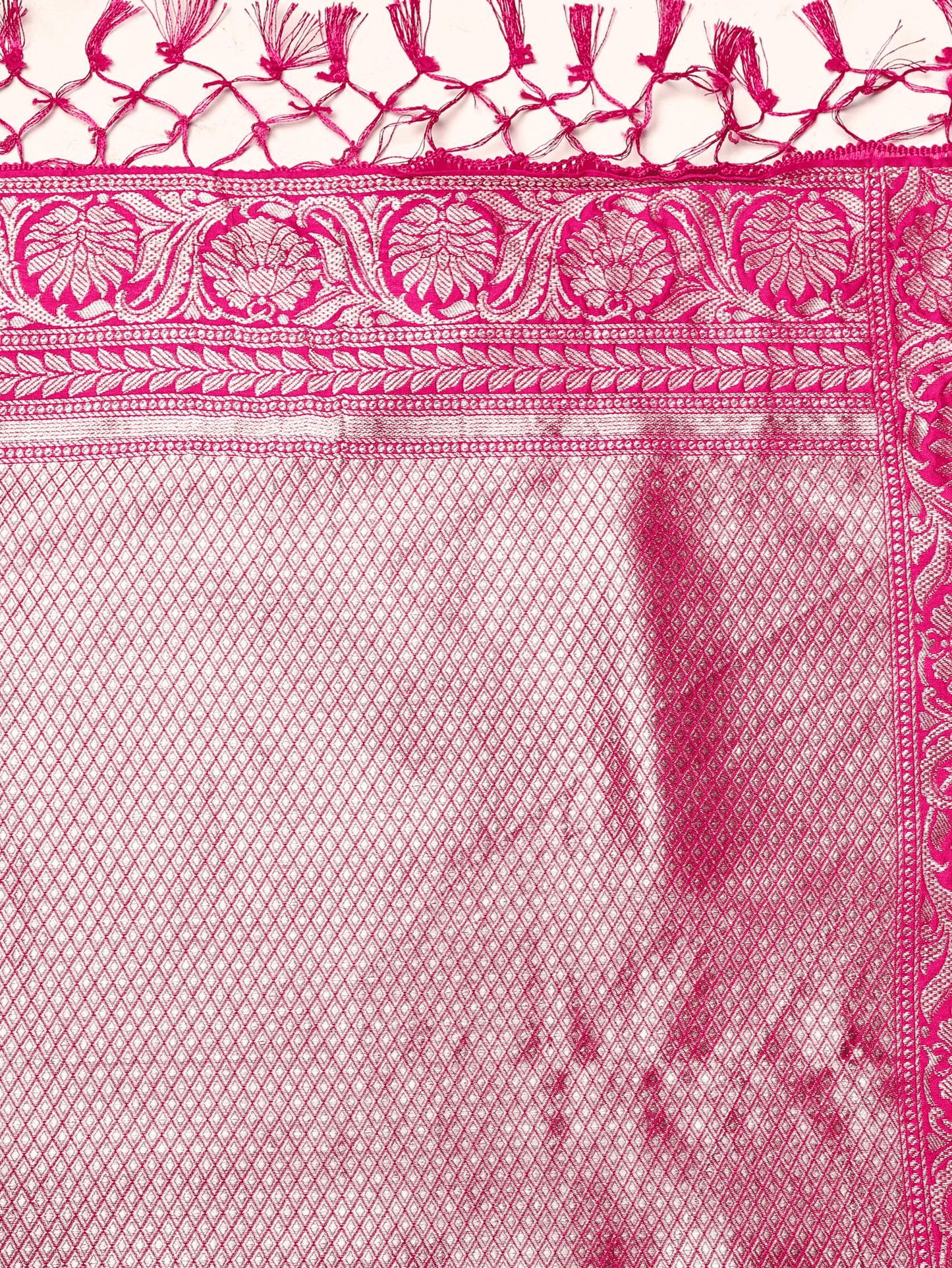 Brocade Fuchsia Saree
