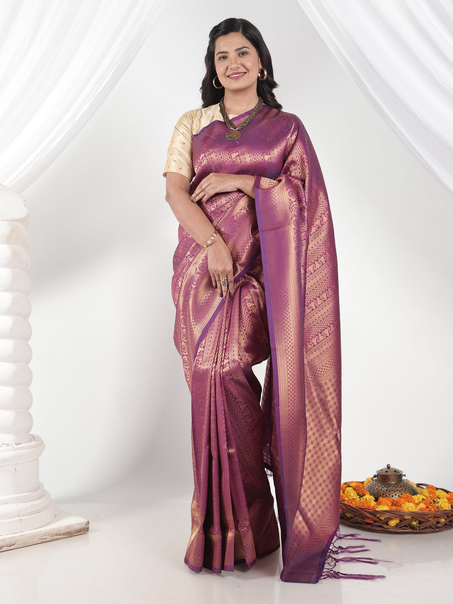 Brocade Purple Saree