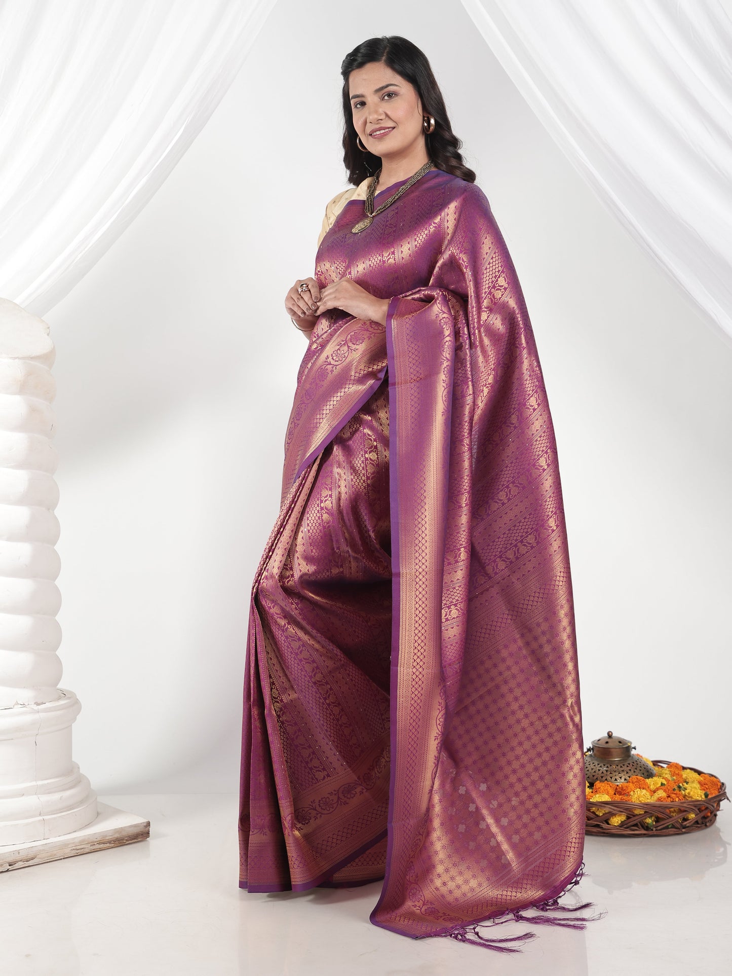 Brocade Purple Saree