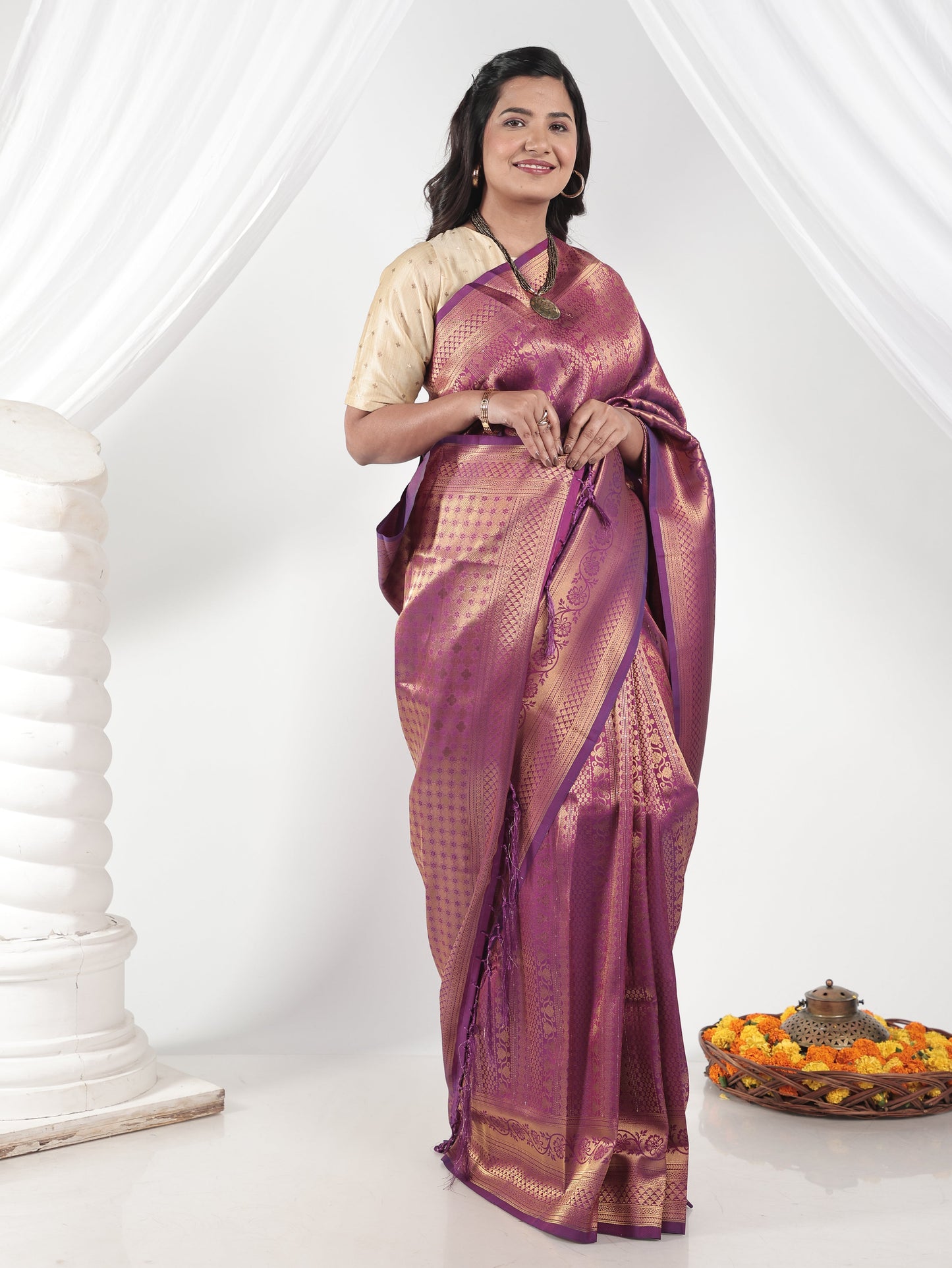 Brocade Purple Saree