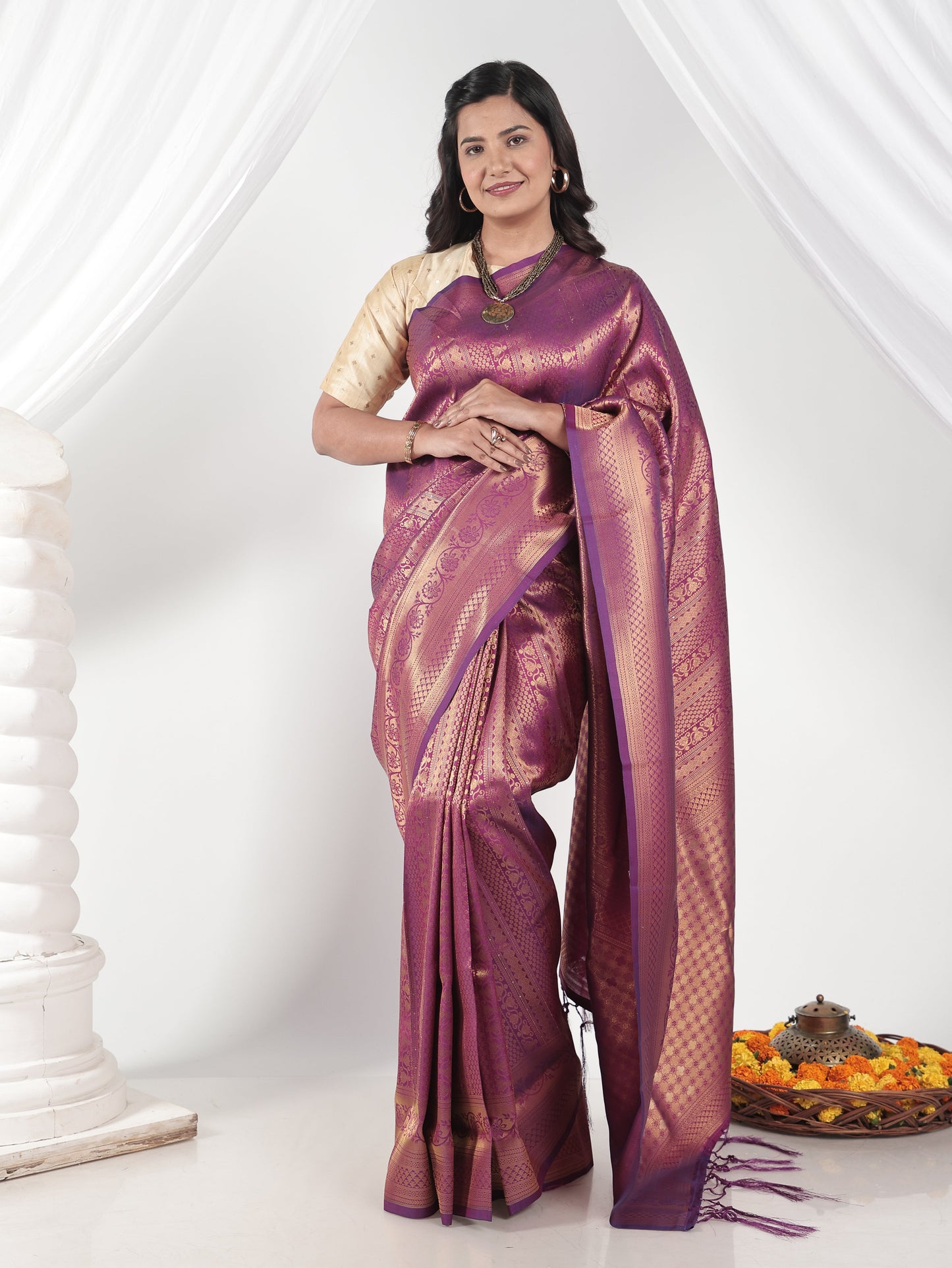 Brocade Purple Saree