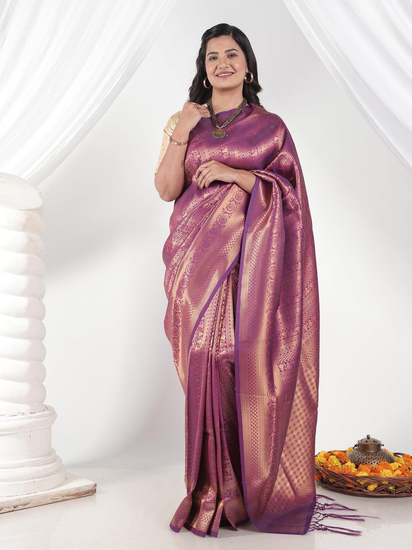 Brocade Purple Saree