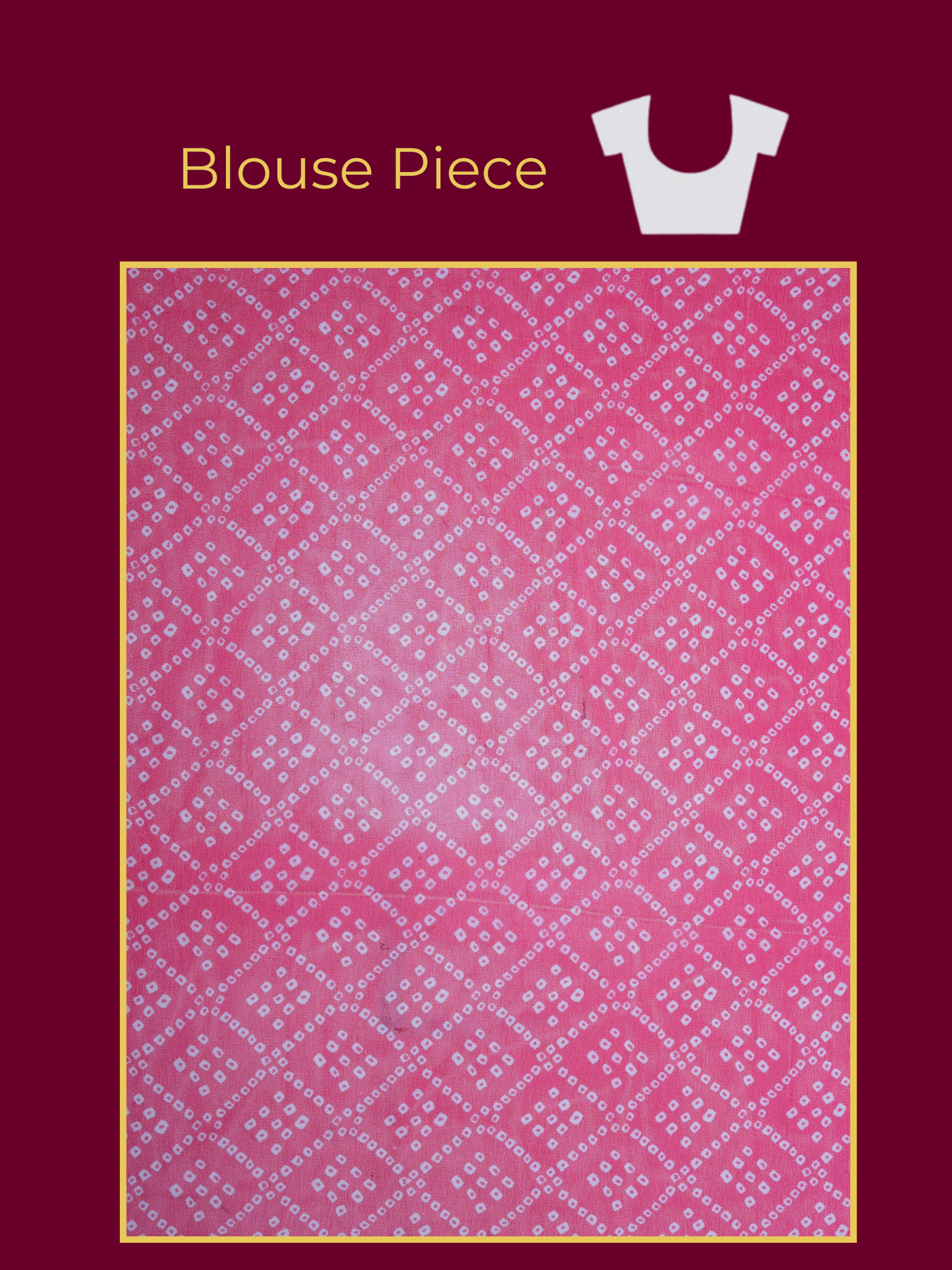 Chiffon Bandhani Pink Saree