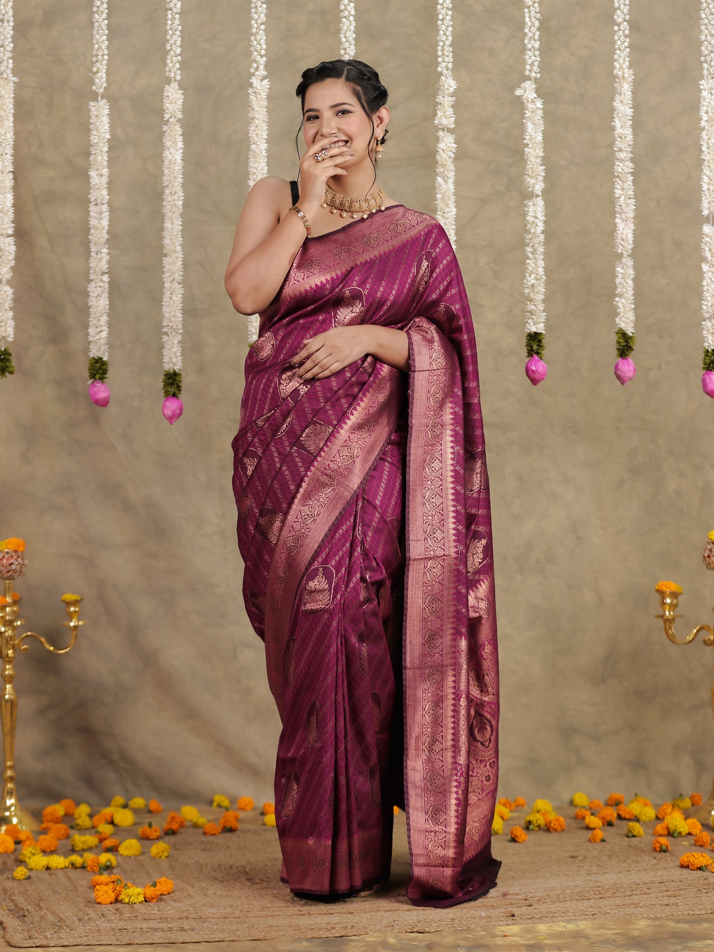 Brocade Purple Saree