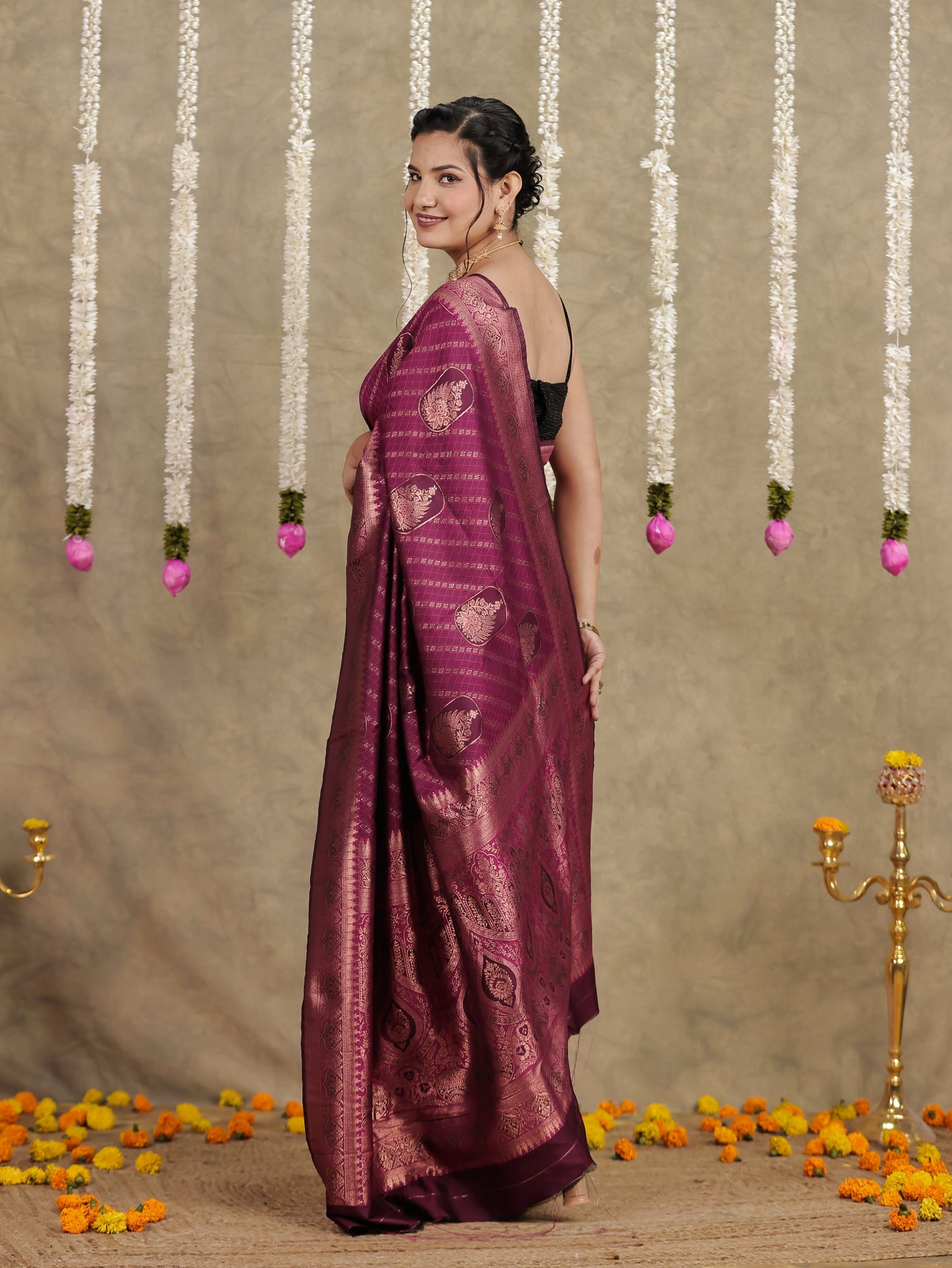 Brocade Purple Saree