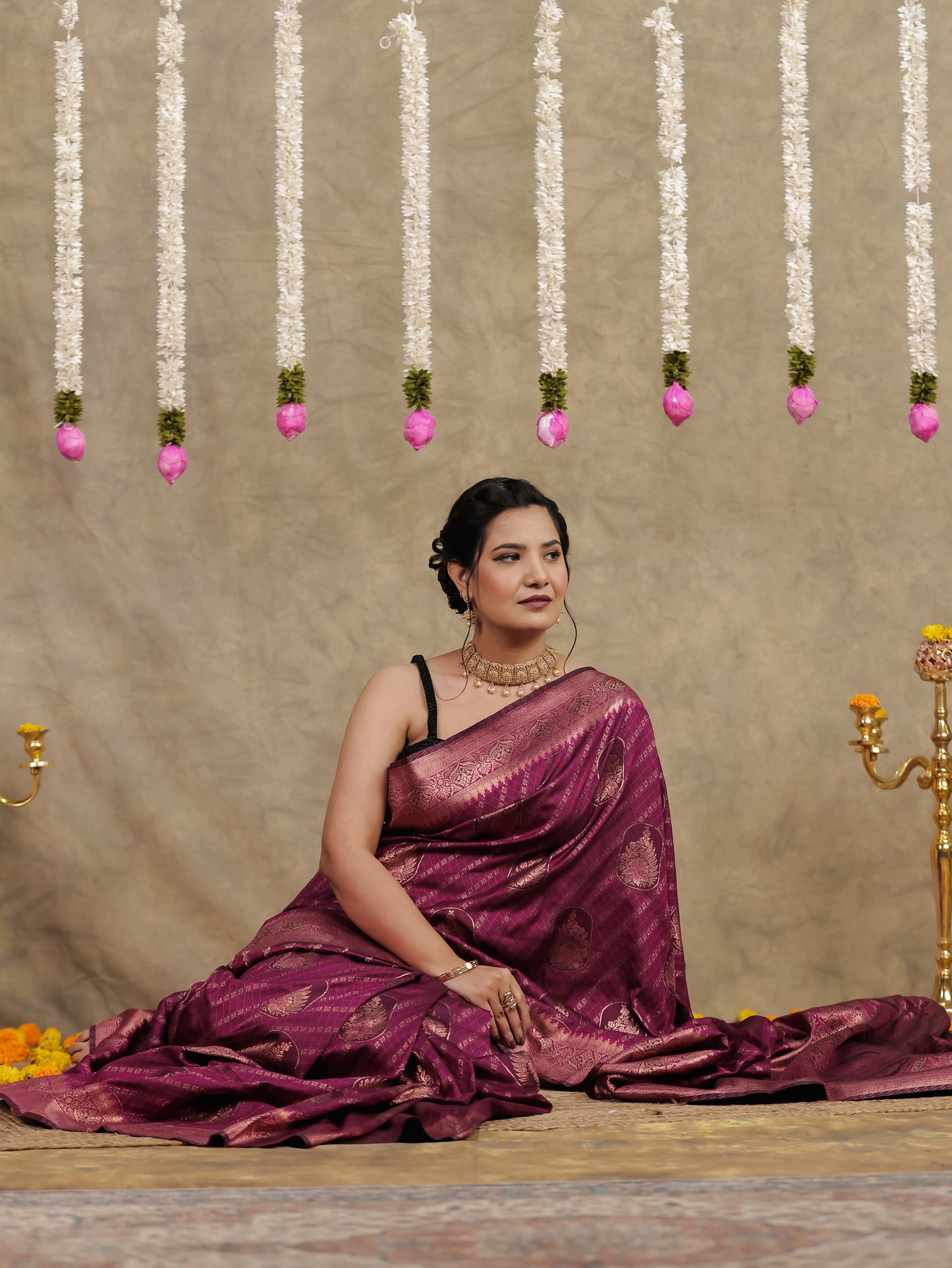 Brocade Purple Saree